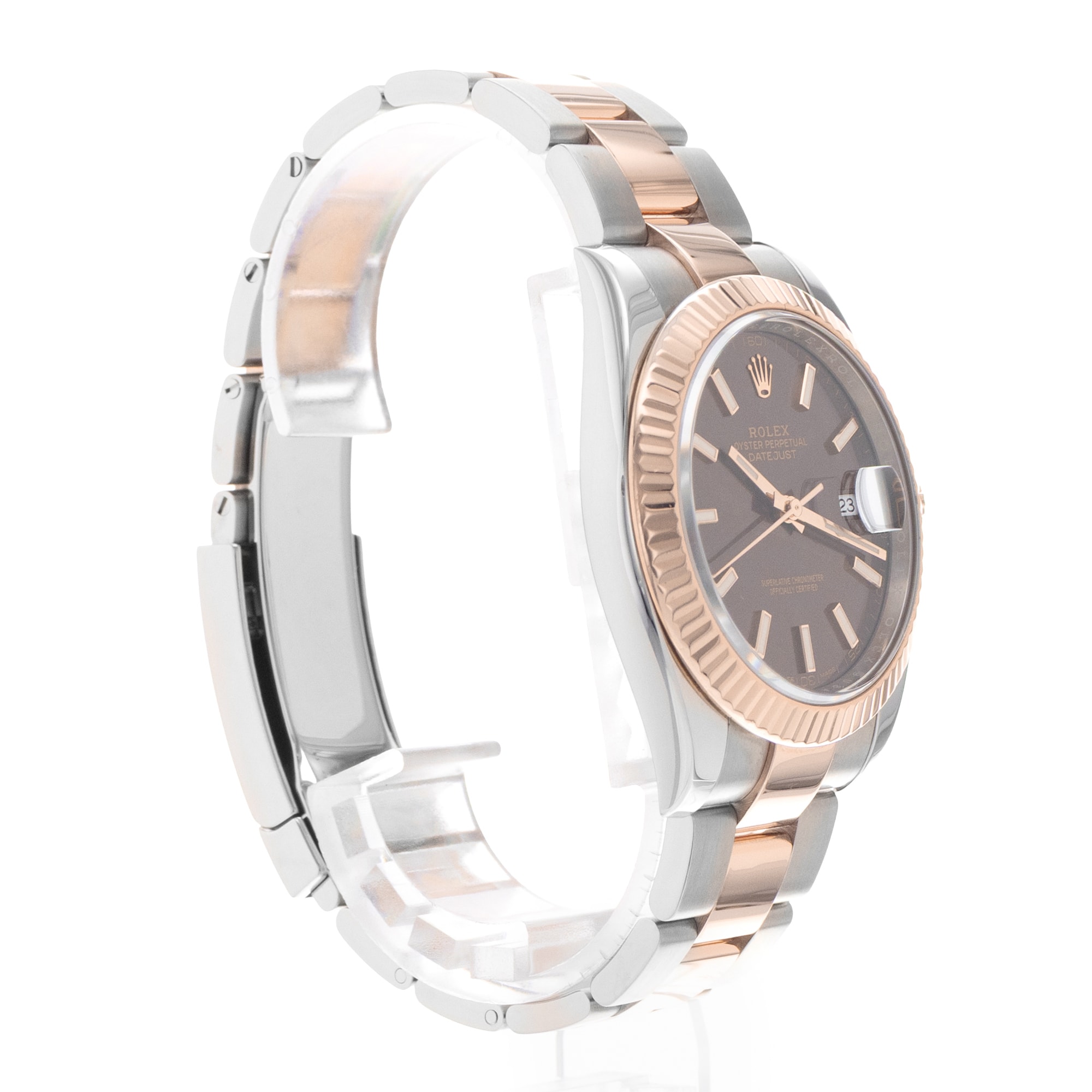 Rolex Datejust 41 126331 Chocolate Dial Steel Rose Gold Automatic Mens Watch