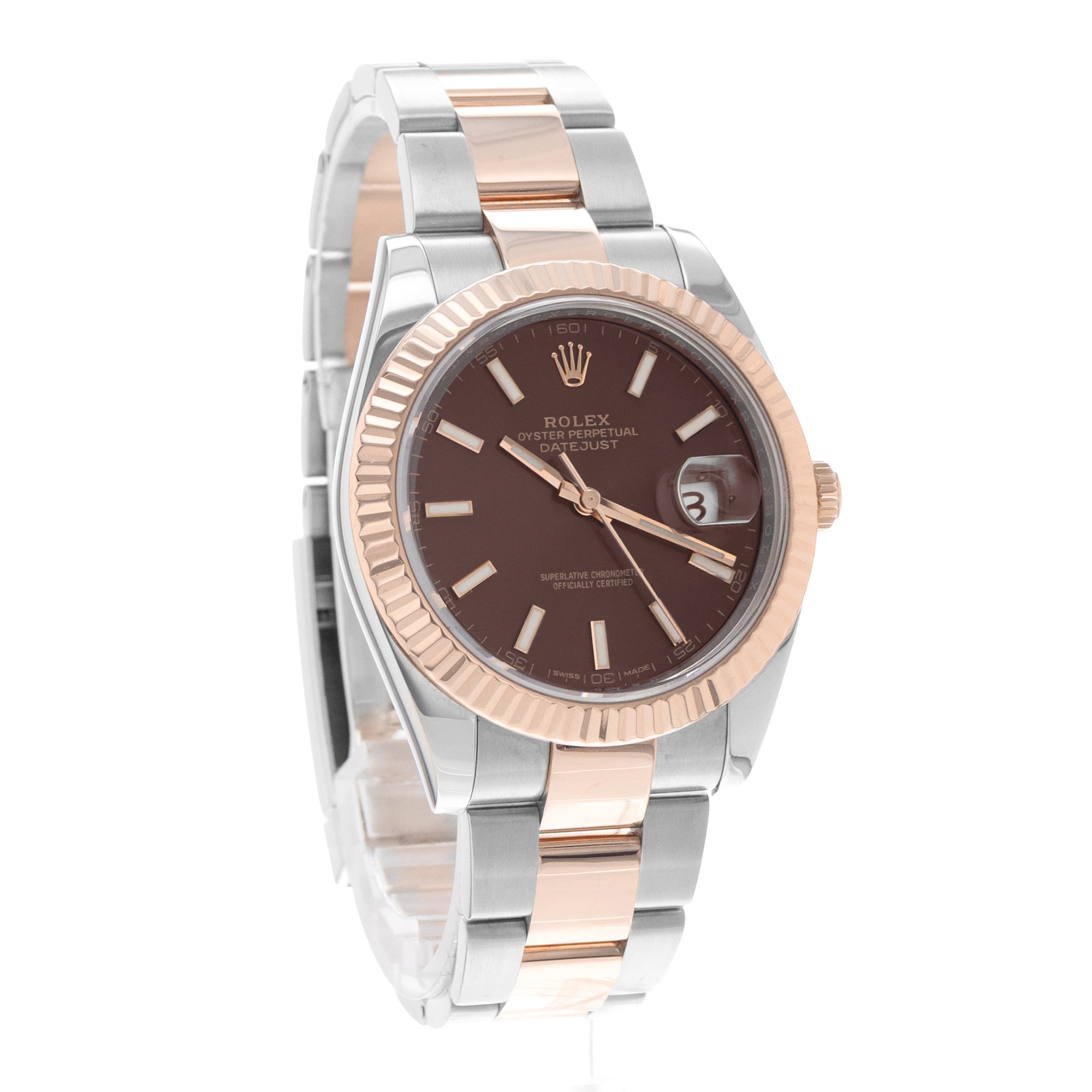 Rolex Datejust 41 126331 Chocolate Dial Steel Rose Gold Automatic Mens Watch