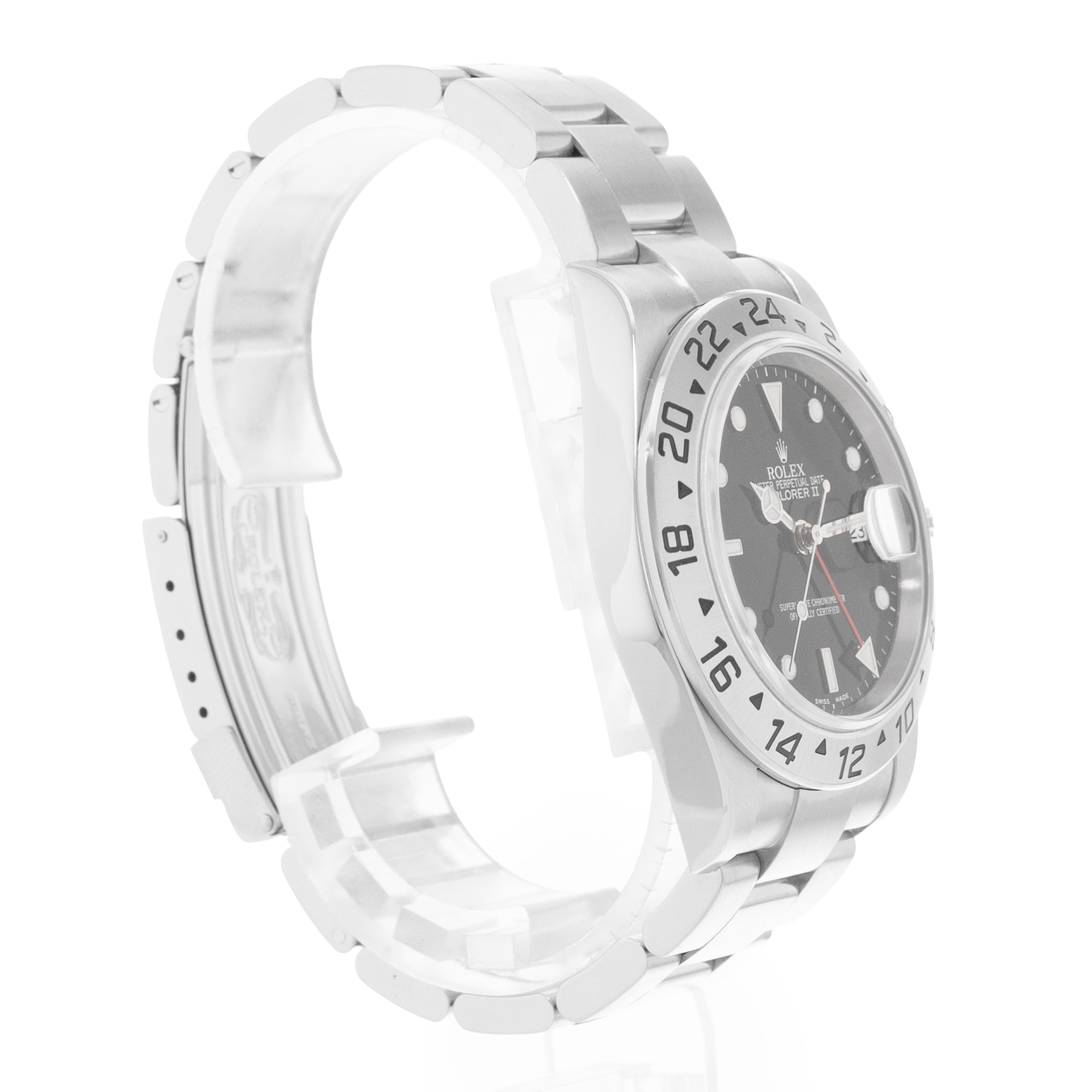 Rolex Explorer II 16570 40mm Black Dial Steel Oyster Mens Watch Papers
