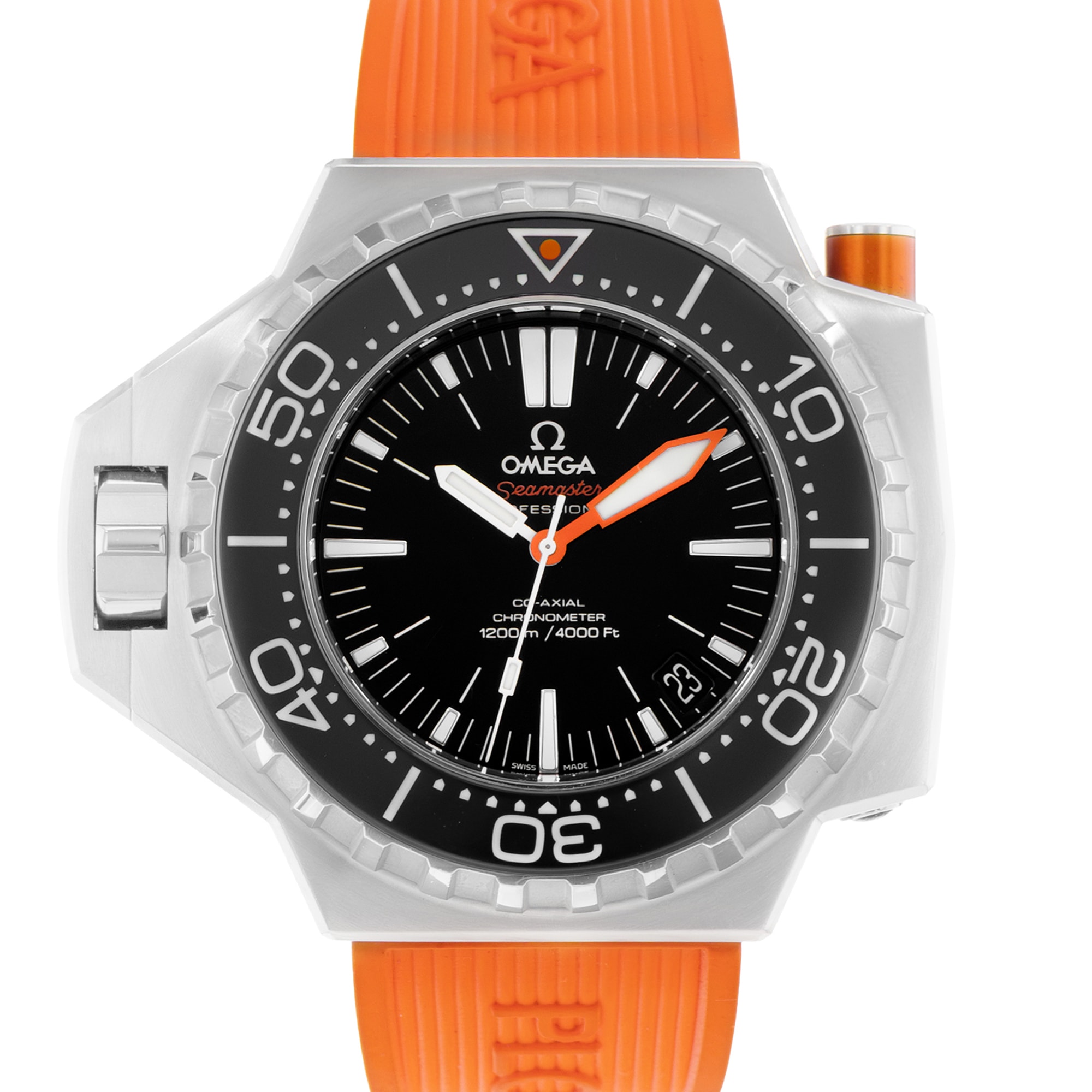Omega Seamaster PloProf 224.32.55.21.01.002 55mm Black Steel Mens Watch Box Card