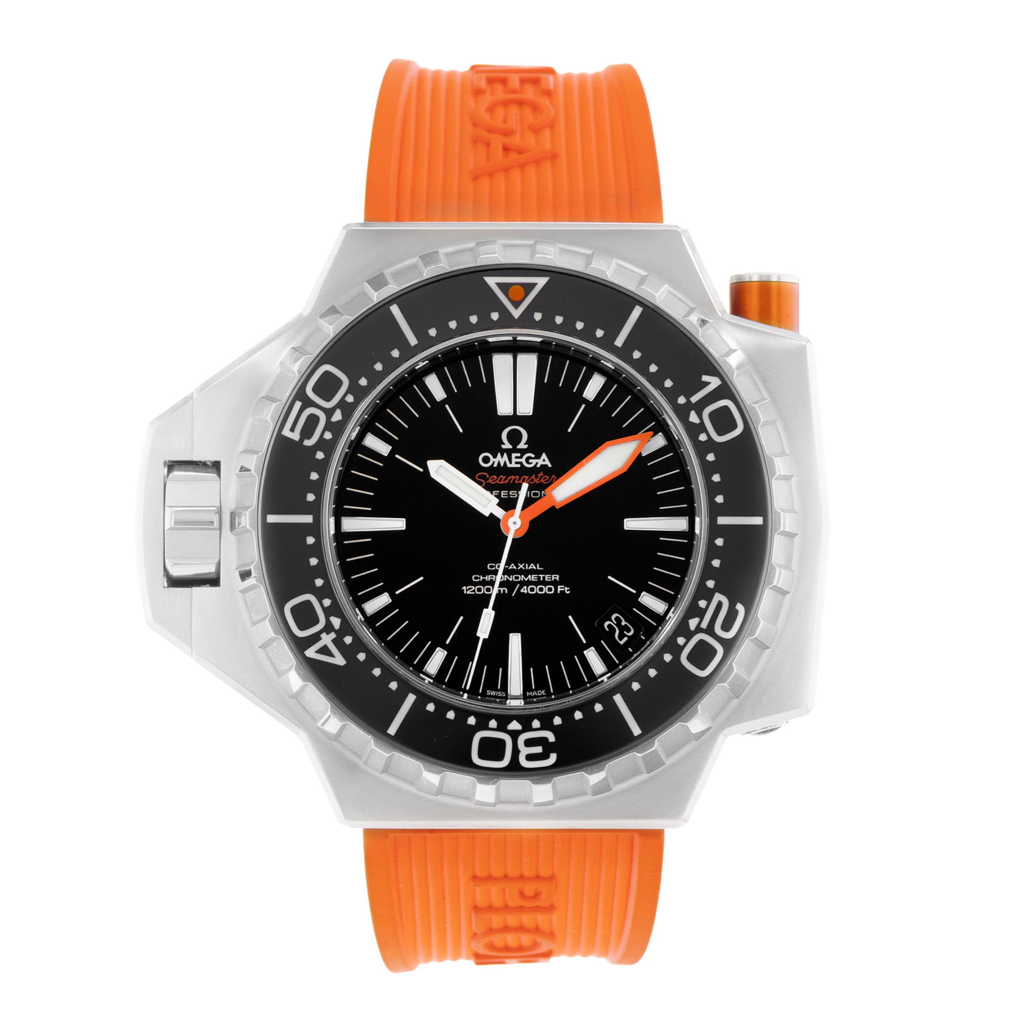Omega Seamaster PloProf 224.32.55.21.01.002 55mm Black Steel Mens Watch Box Card