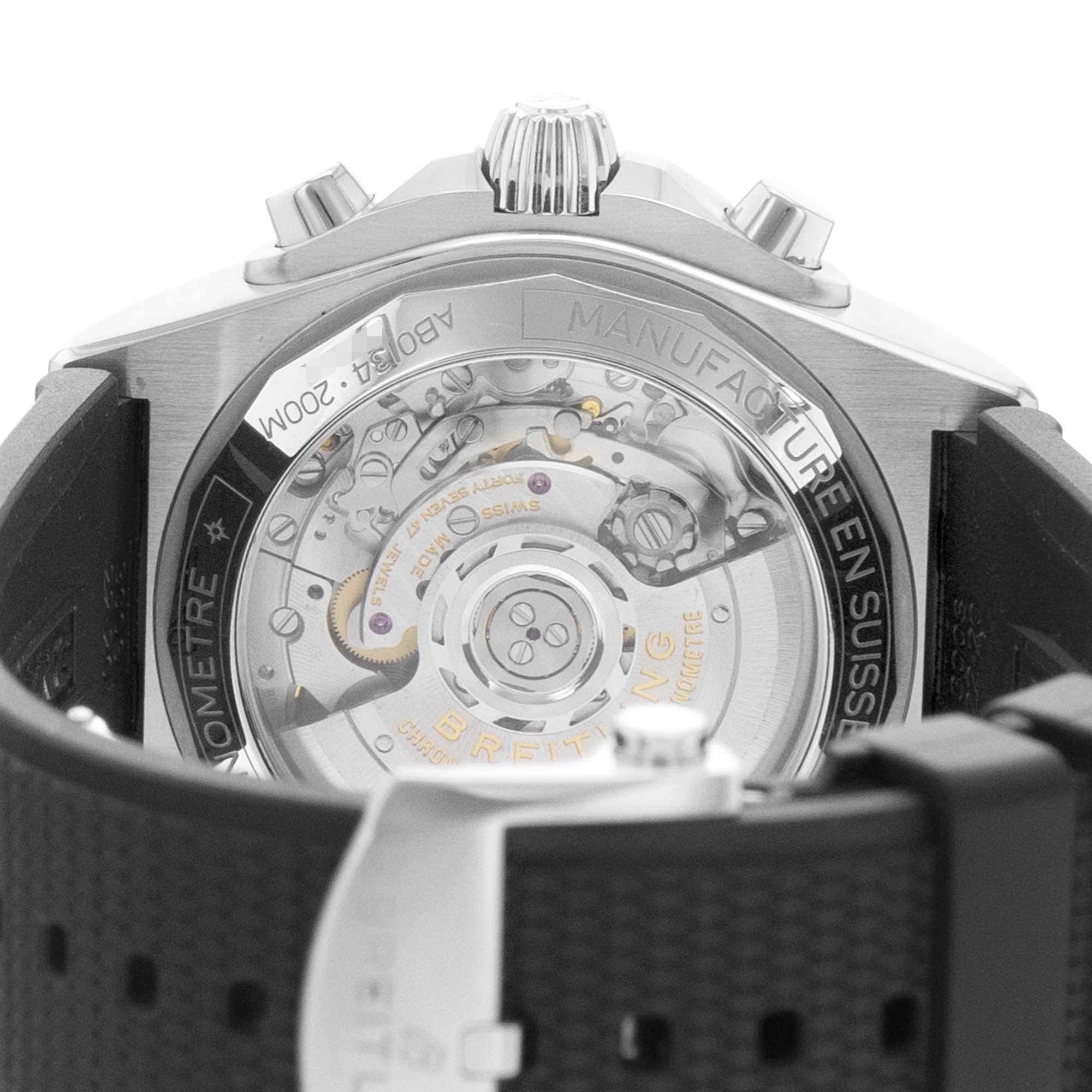 Breitling Chronomat AB0134101B2A1 42mm Black Dial Steel Mens Watch Box Card