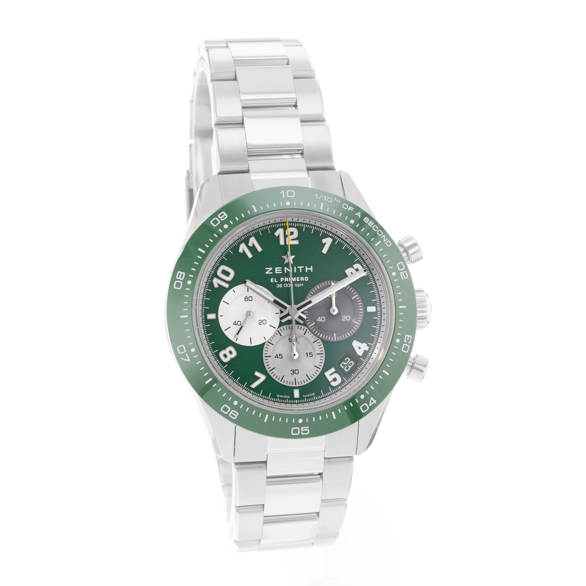 Zenith Chronomaster Sport 03.3117.3600/56.M3100 41mm Green Mens Watch Box Card