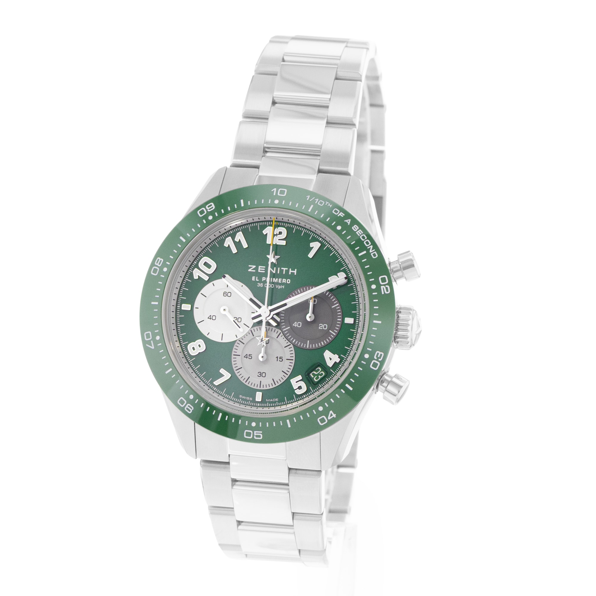 Zenith Chronomaster Sport 03.3117.3600/56.M3100 41mm Green Mens Watch Box Card