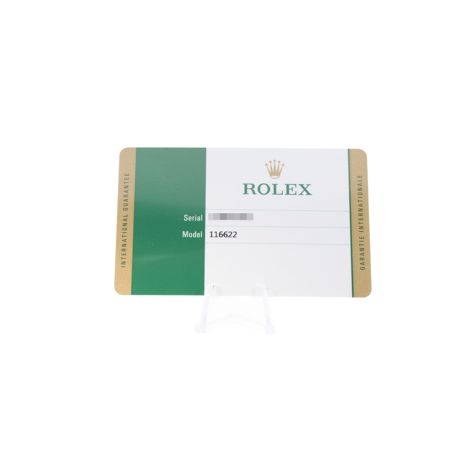 Rolex Yacht-Master 40 116622 Blue Dial Steel Oyster Mens Watch Card