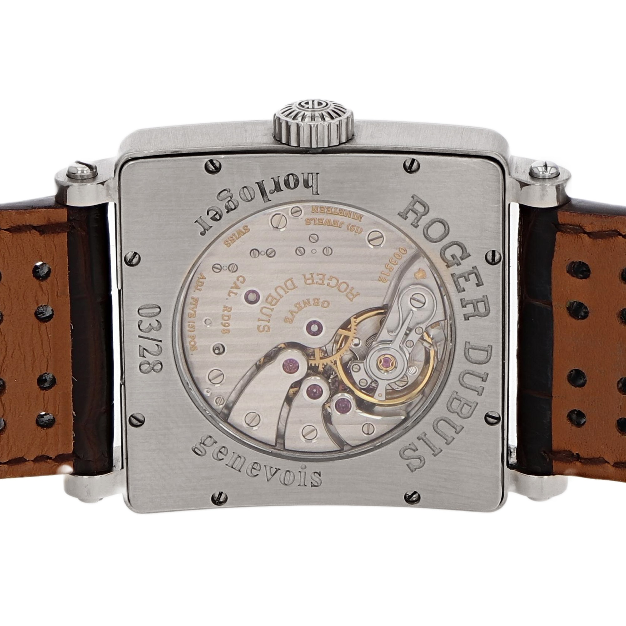 Roger Dubuis Golden Square G34980 Factory Mother of Pearl Diamond Ladies Watch