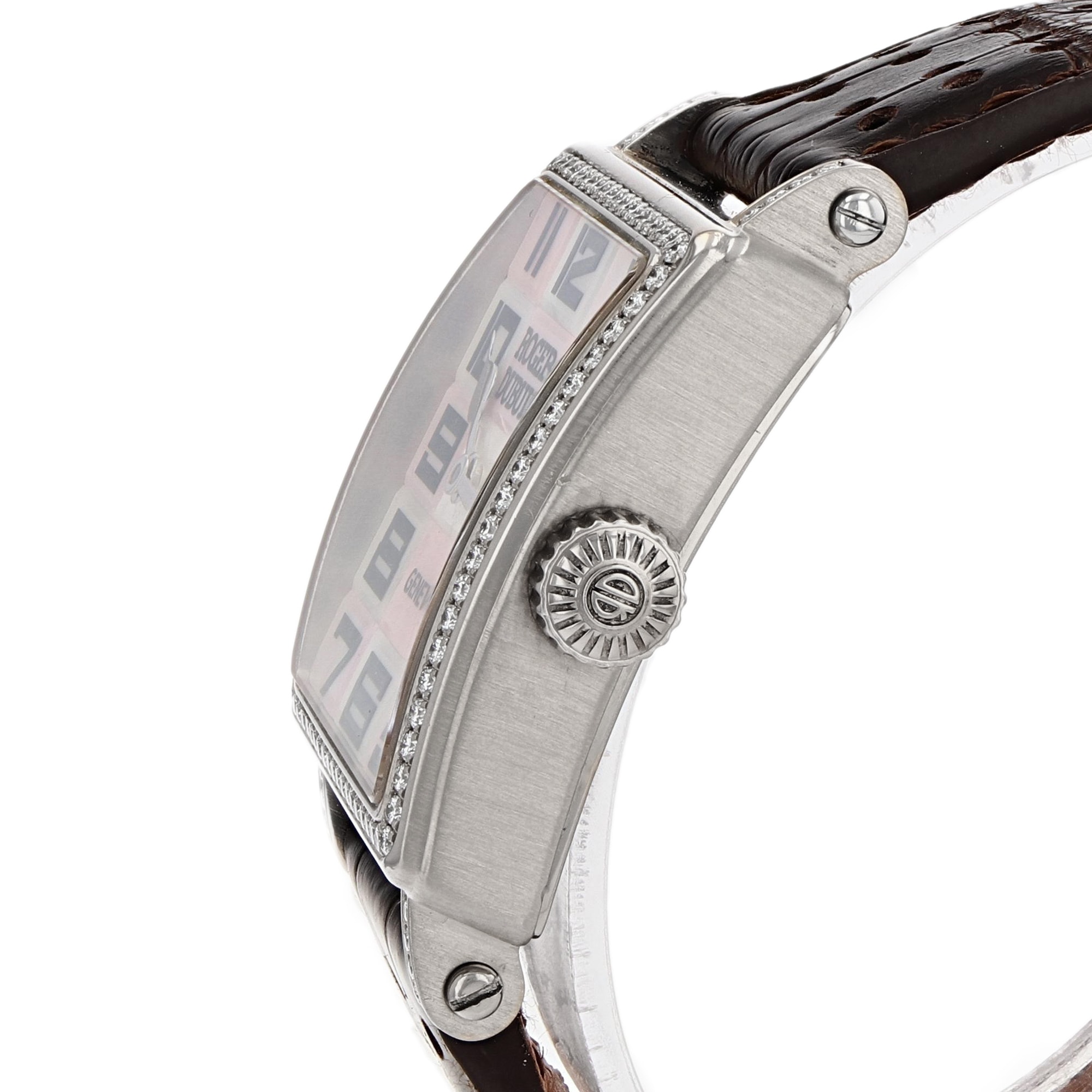 Roger Dubuis Golden Square G34980 Factory Mother of Pearl Diamond Ladies Watch