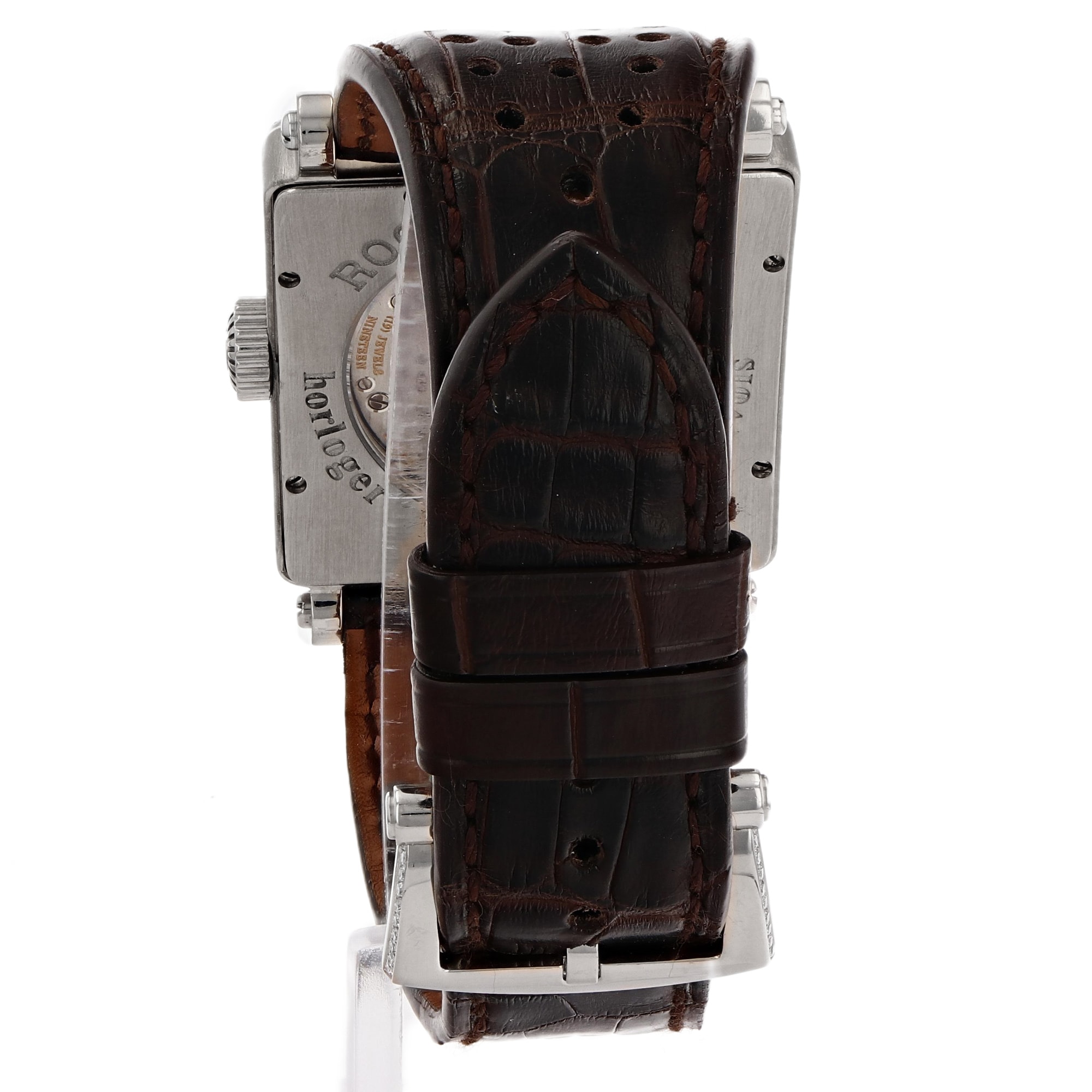 Roger Dubuis Golden Square G34980 Factory Mother of Pearl Diamond Ladies Watch
