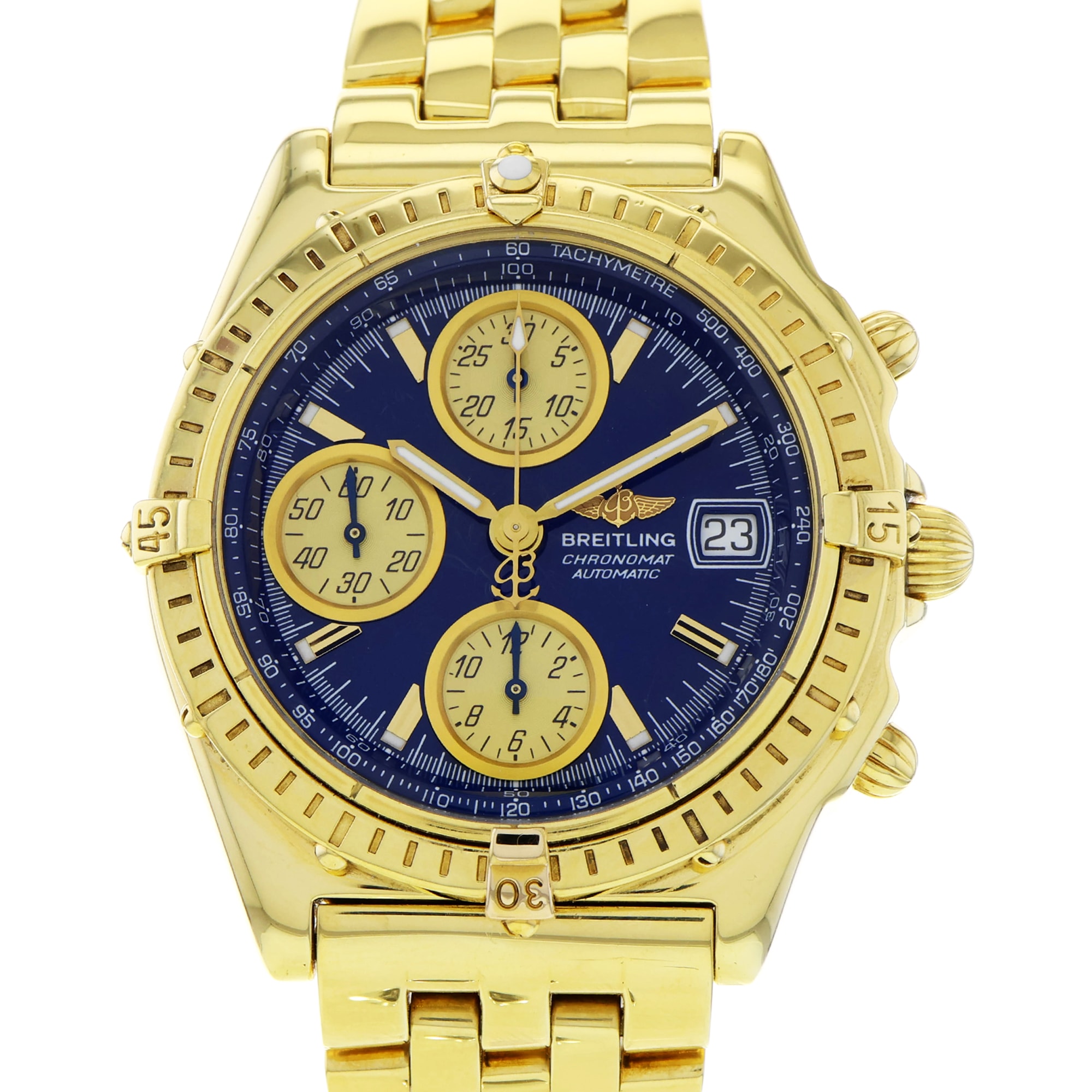Breitling Chronomat K13050.1 18k Yellow Gold Chronograph