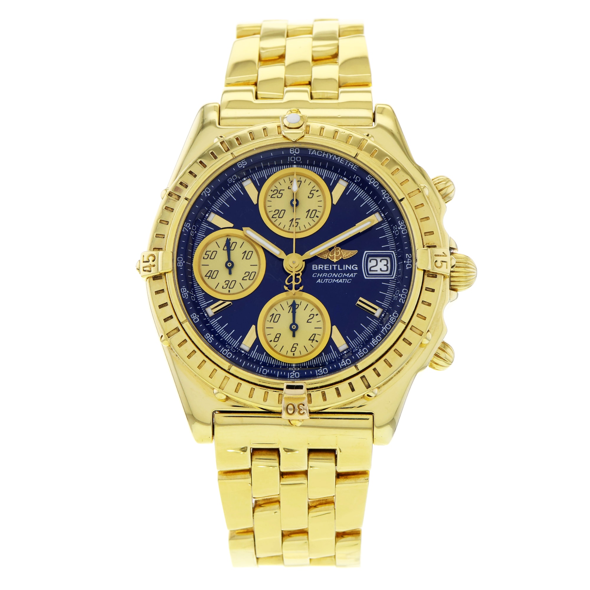 Breitling Chronomat K13050.1 18k Yellow Gold Chronograph