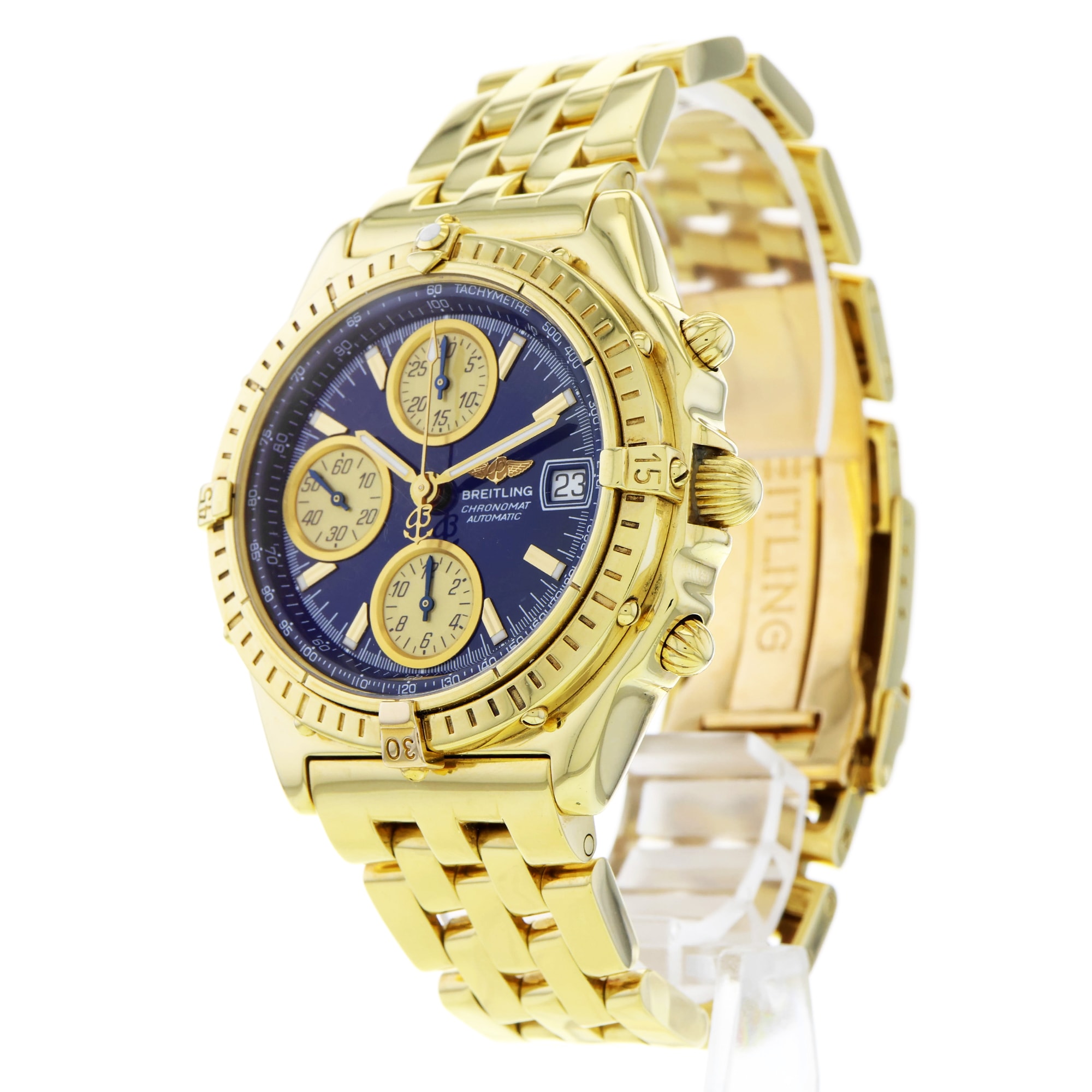 Breitling Chronomat K13050.1 18k Yellow Gold Chronograph