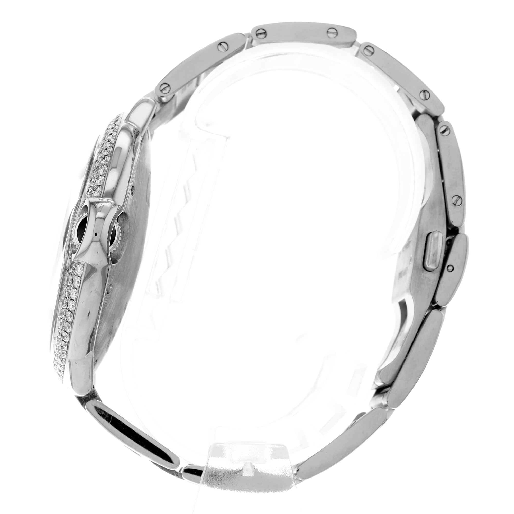 Cartier Ballon Bleu 42mm WE9009Z3 3000 Factory Diamonds 18k White Gold Mens 2005
