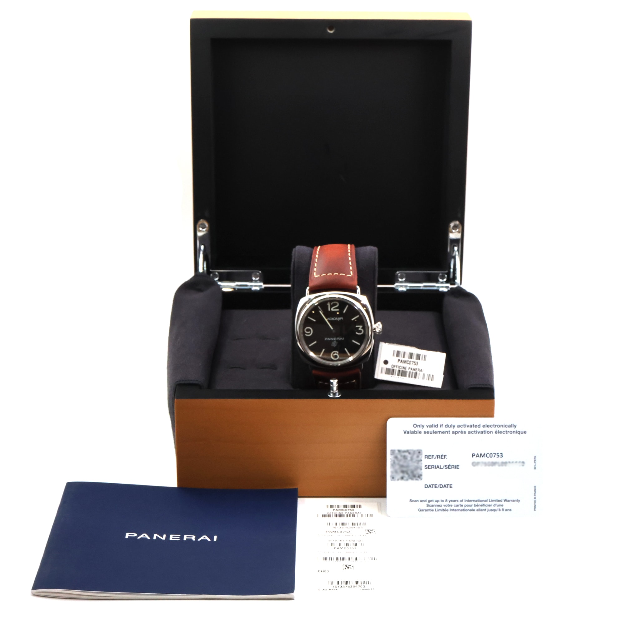 Panerai Radiomir PAM00753 45mm box paper factory warranty till 2031 manual wind