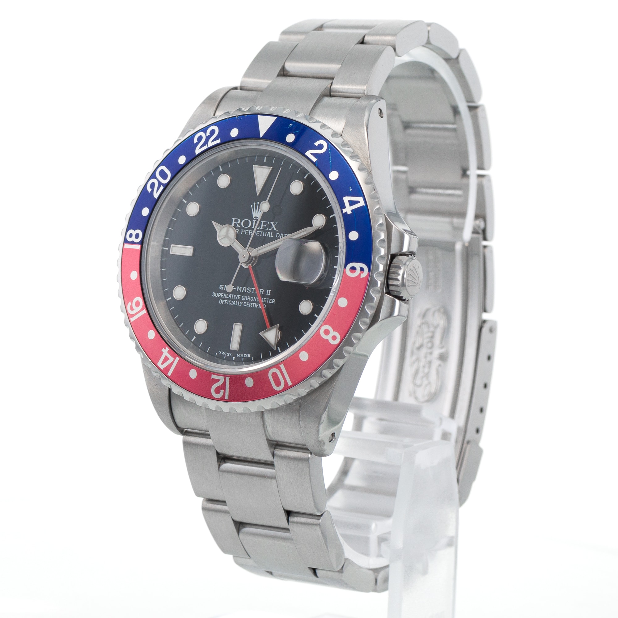 Rolex GMT-Master II 16710 Pepsi Blue Red Steel Oyster Automatic Mens Watch