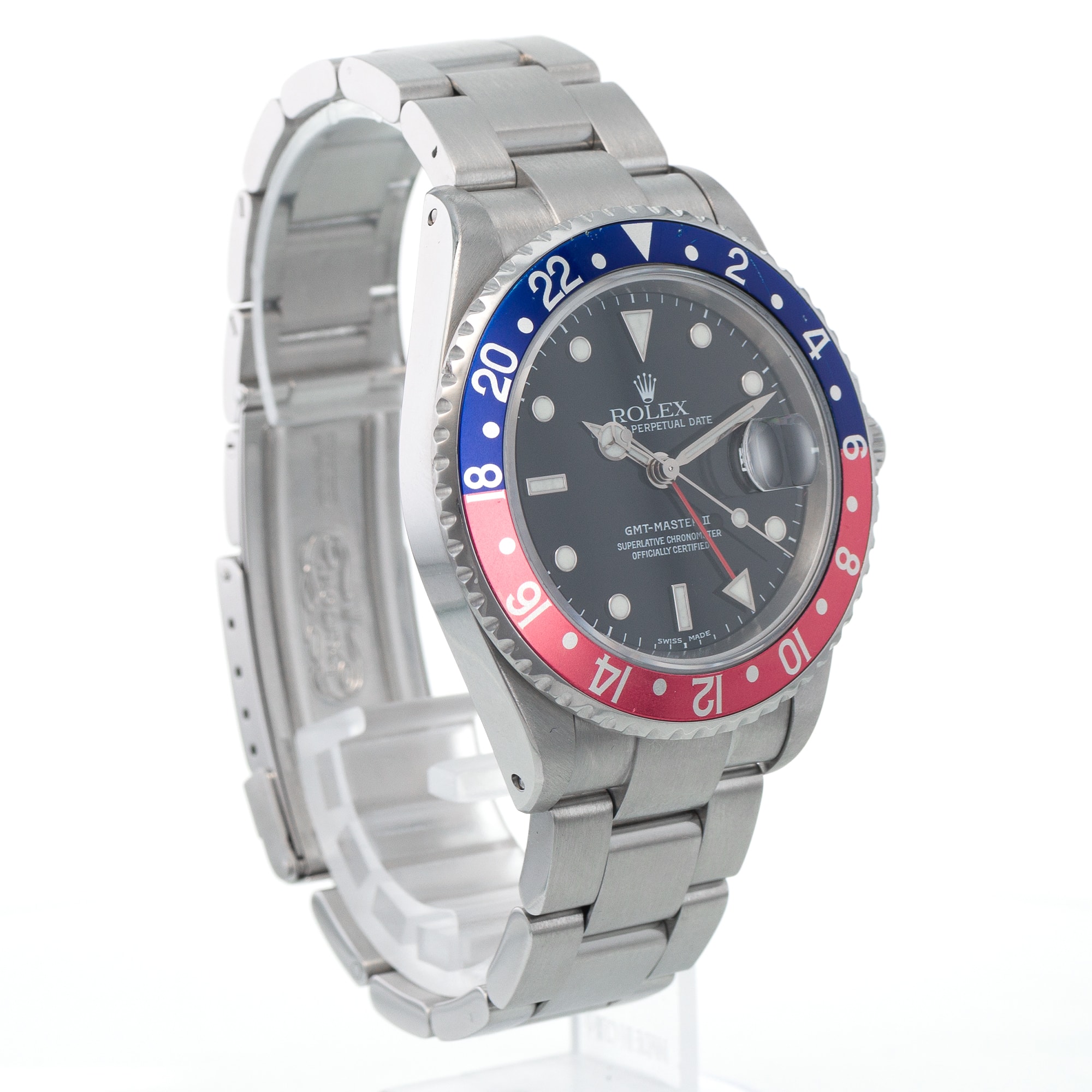 Rolex GMT-Master II 16710 Pepsi Blue Red Steel Oyster Automatic Mens Watch