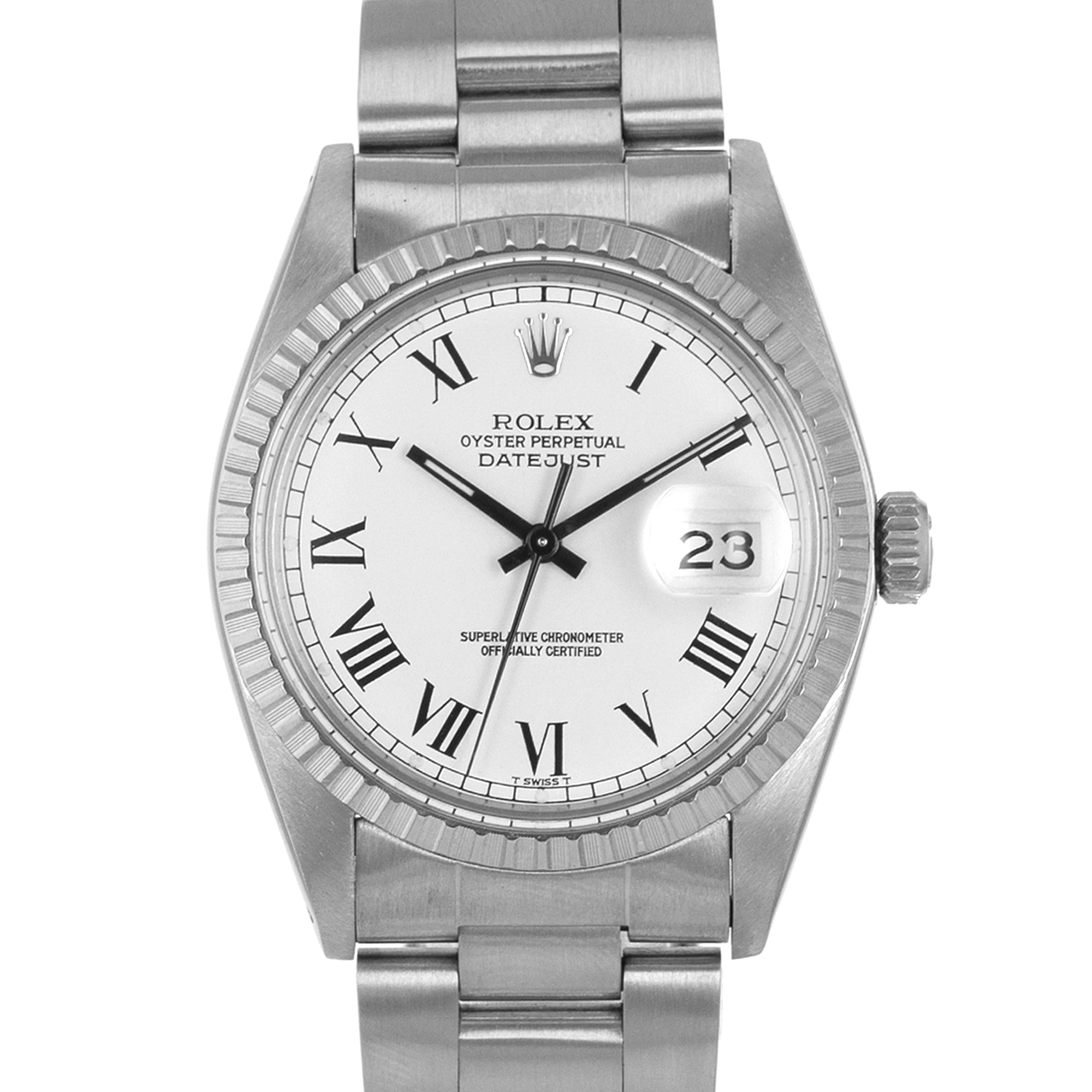 Rolex Datejust 36 16030 Stainless Steel Oyster automatic fluted bezel mens watch
