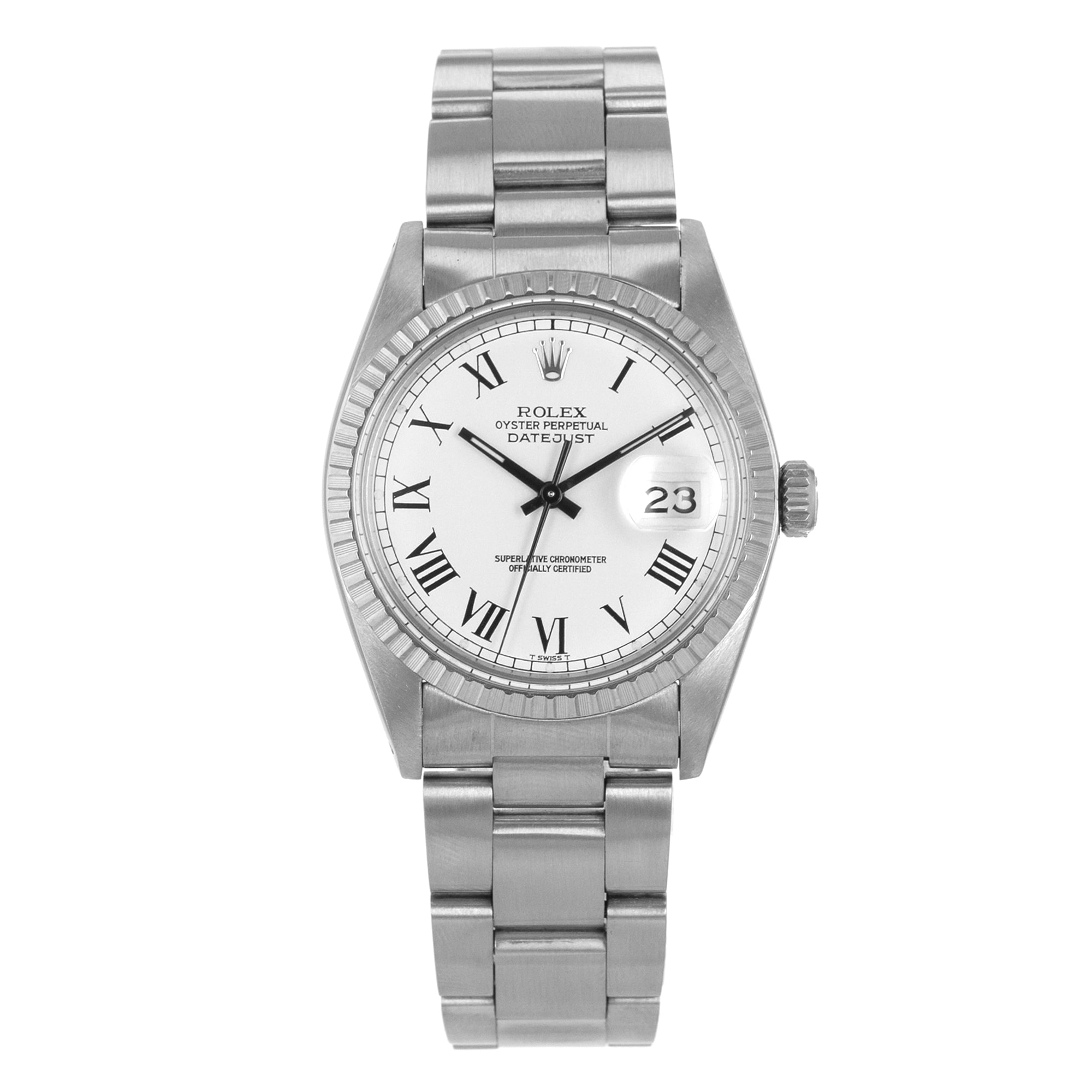Rolex Datejust 36 16030 Stainless Steel Oyster automatic fluted bezel mens watch
