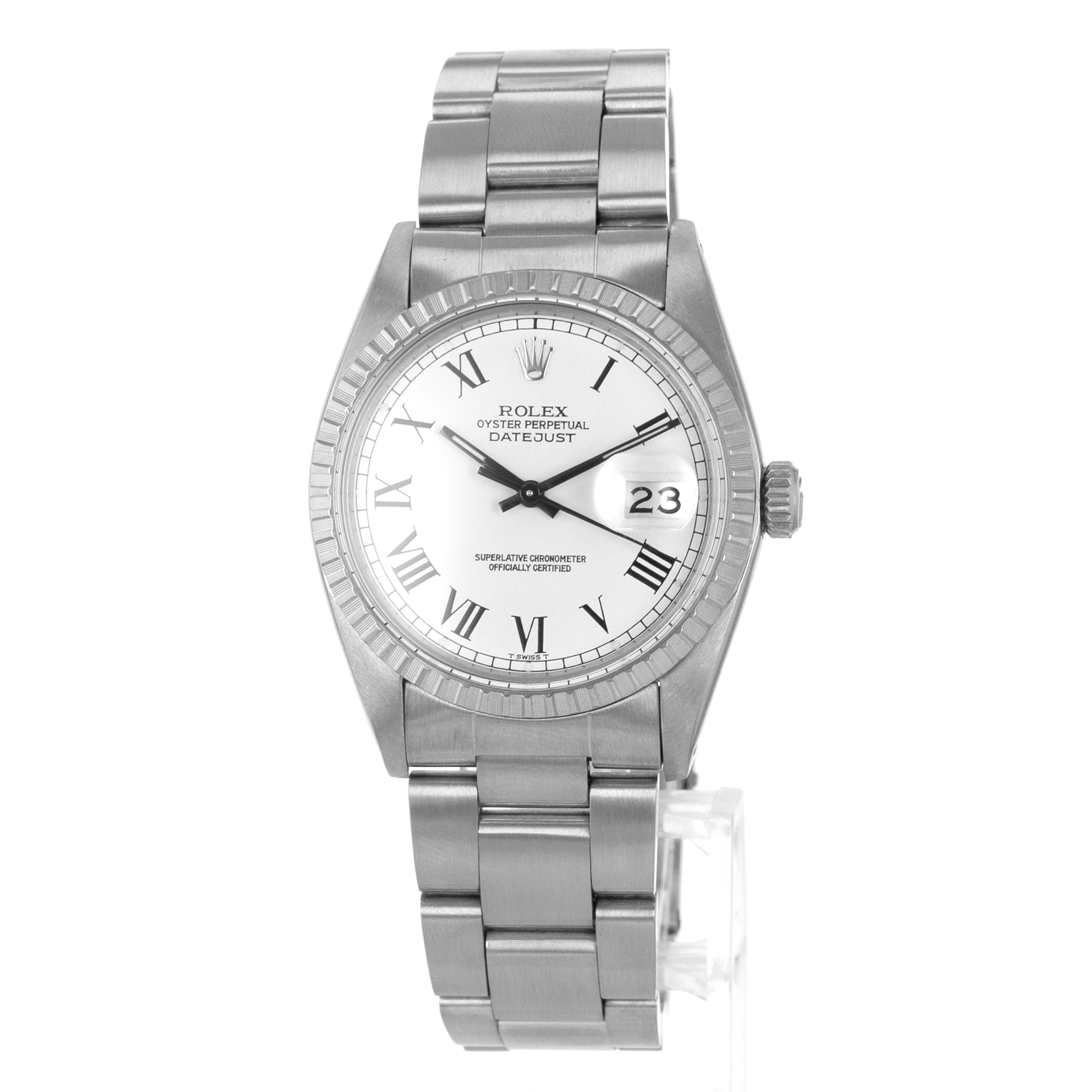 Rolex Datejust 36 16030 Stainless Steel Oyster automatic fluted bezel mens watch