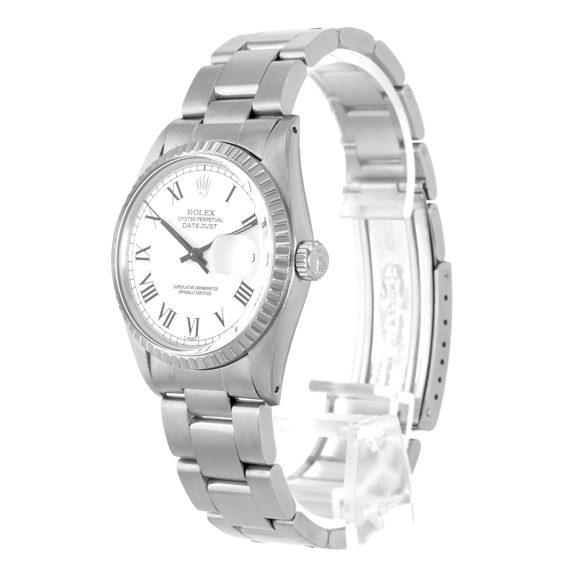 Rolex Datejust 36 16030 Stainless Steel Oyster automatic fluted bezel mens watch