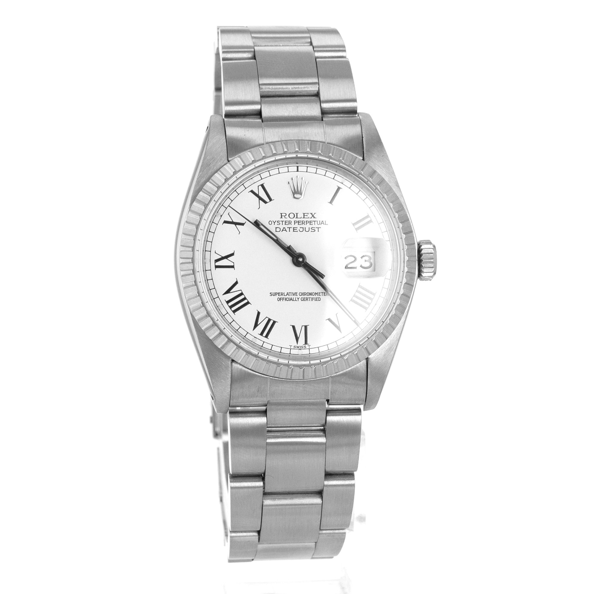 Rolex Datejust 36 16030 Stainless Steel Oyster automatic fluted bezel mens watch
