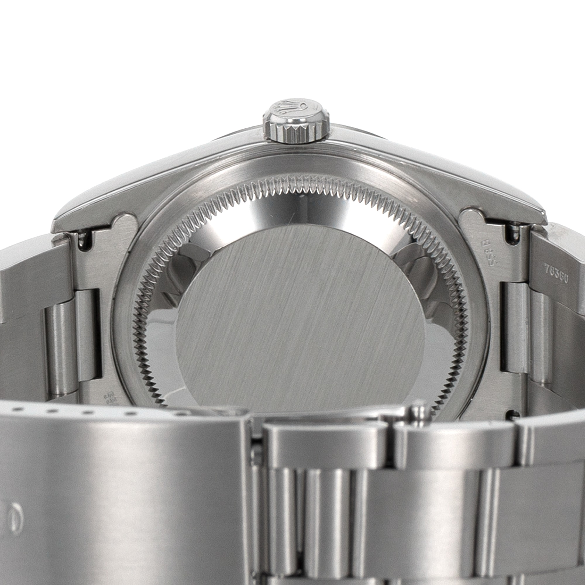 Rolex Datejust 36 16200 Grey Roman Smooth Stainless Steel Oyster Mens Watch
