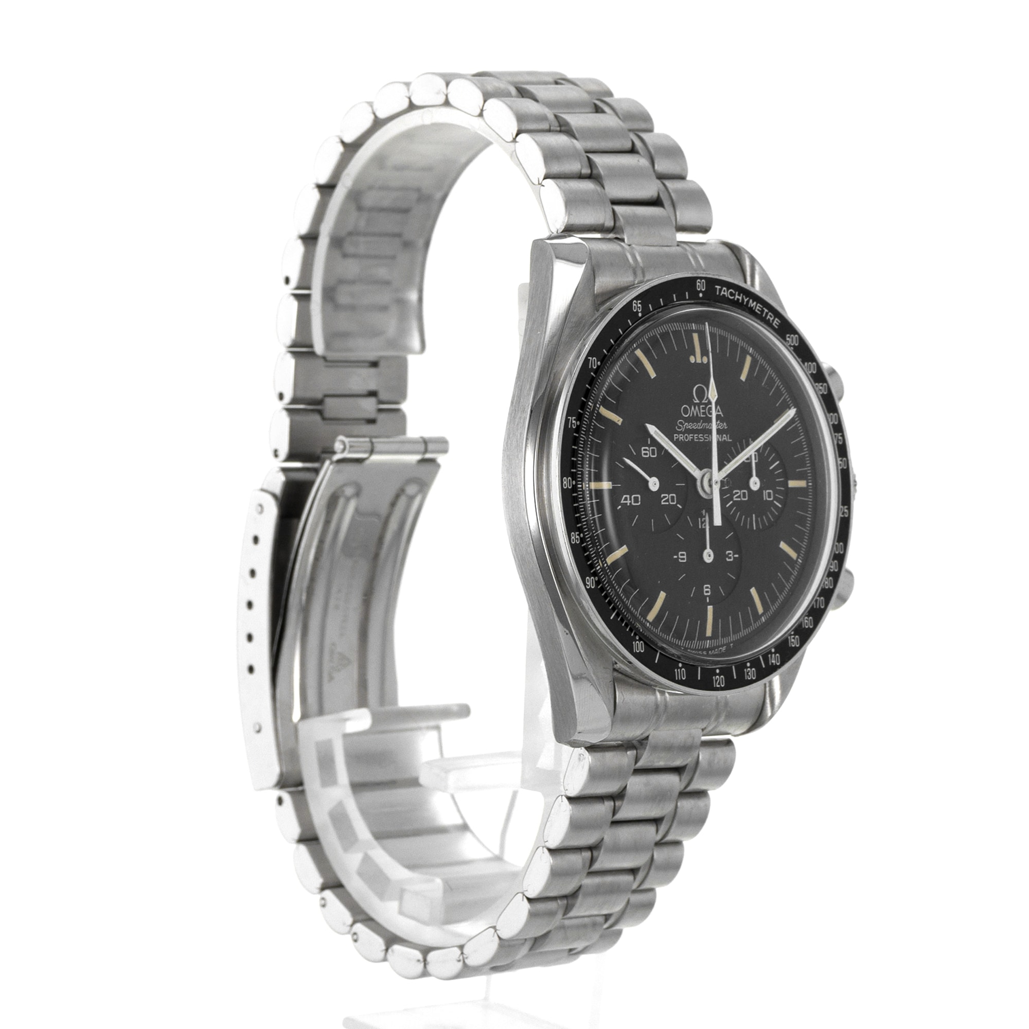 Omega Speedmaster 3590.50 Chronograph Black Vintage Patina Steel Mens Watch