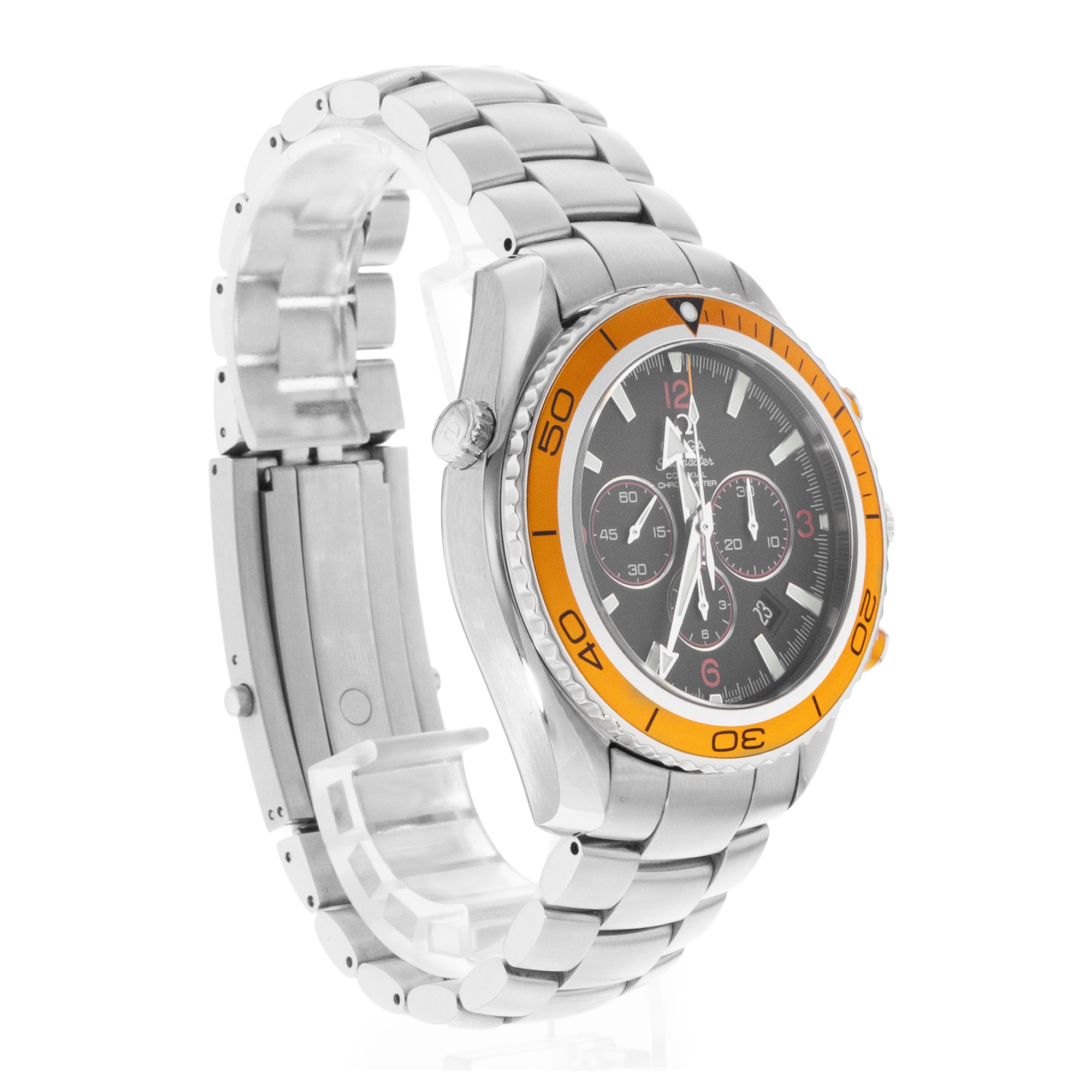 Omega Seamaster Planet Ocean Chronograph 22185000 45mm Steel Mens Watch 2007