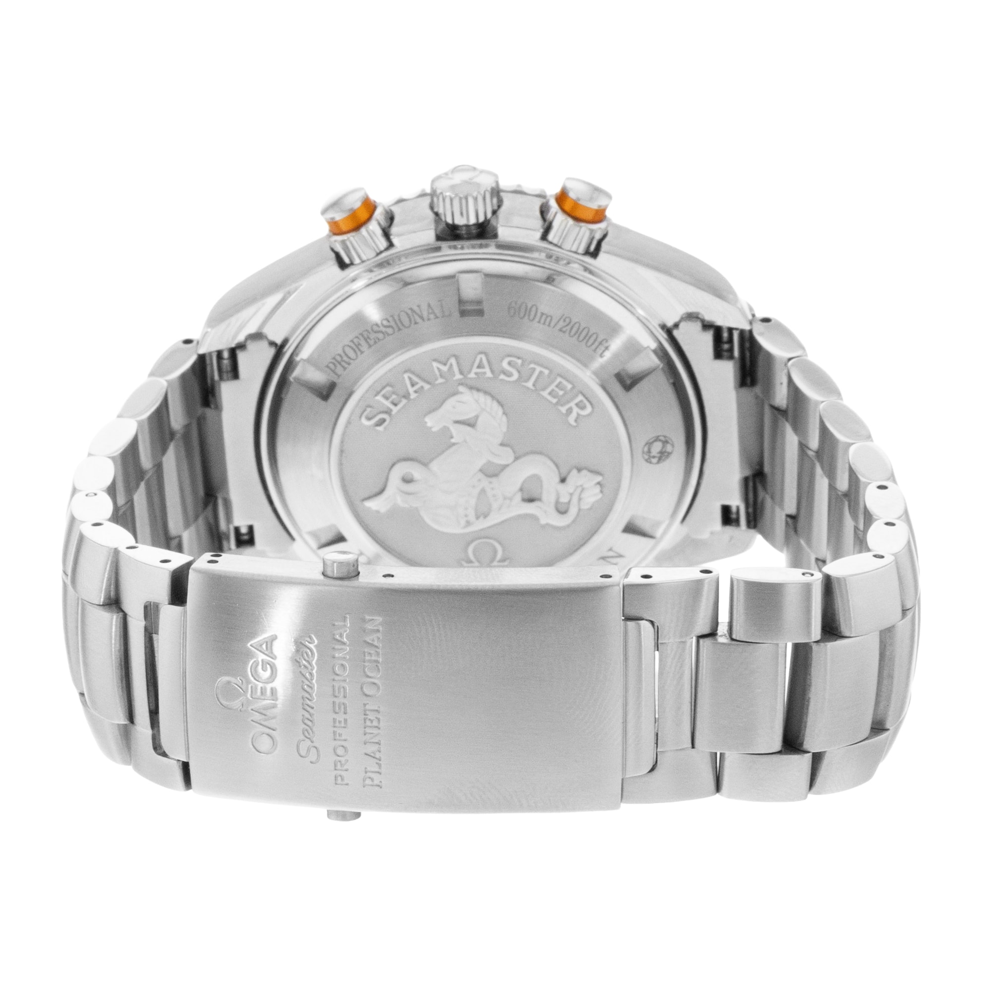 Omega Seamaster Planet Ocean Chronograph 22185000 45mm Steel Mens Watch 2007