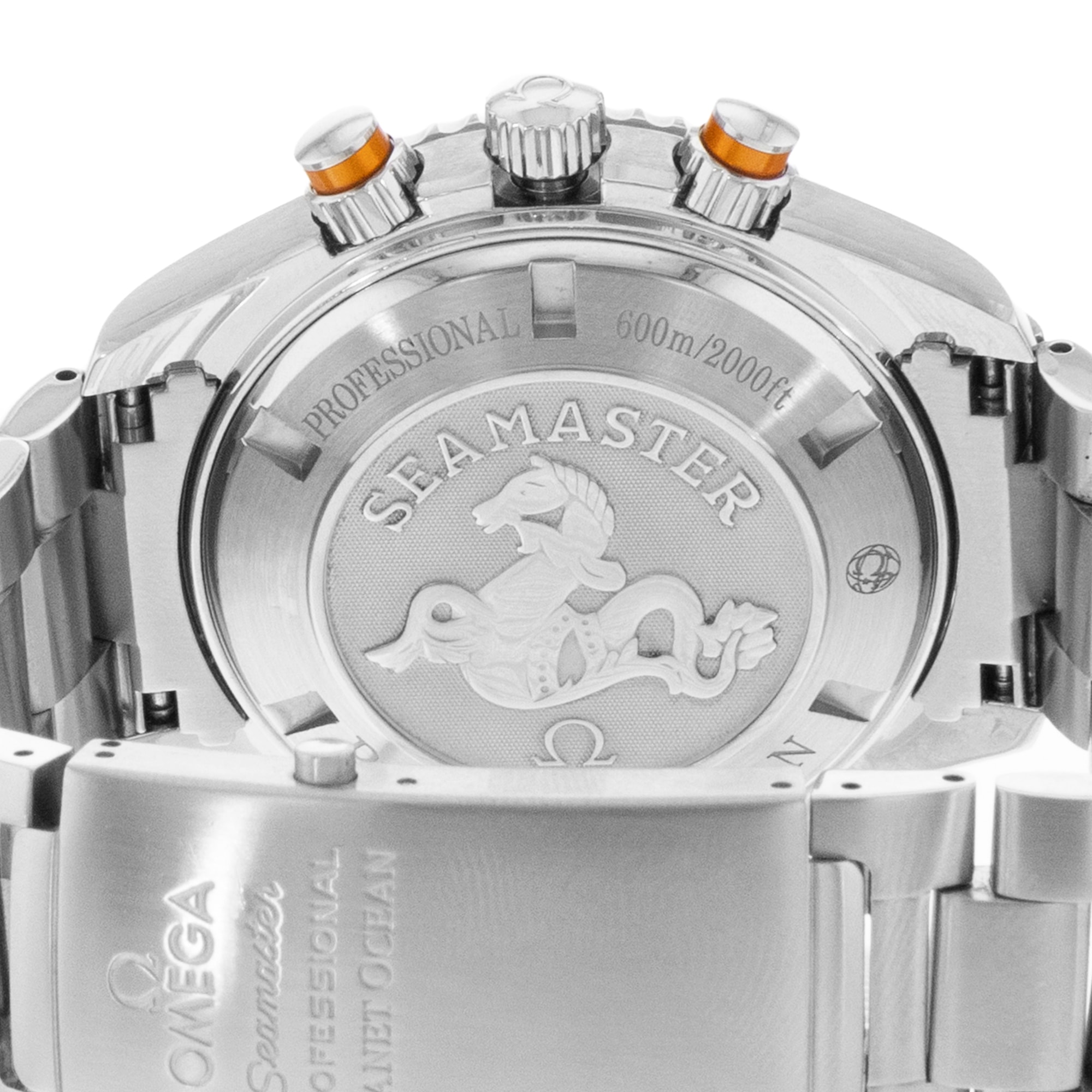 Omega Seamaster Planet Ocean Chronograph 22185000 45mm Steel Mens Watch 2007