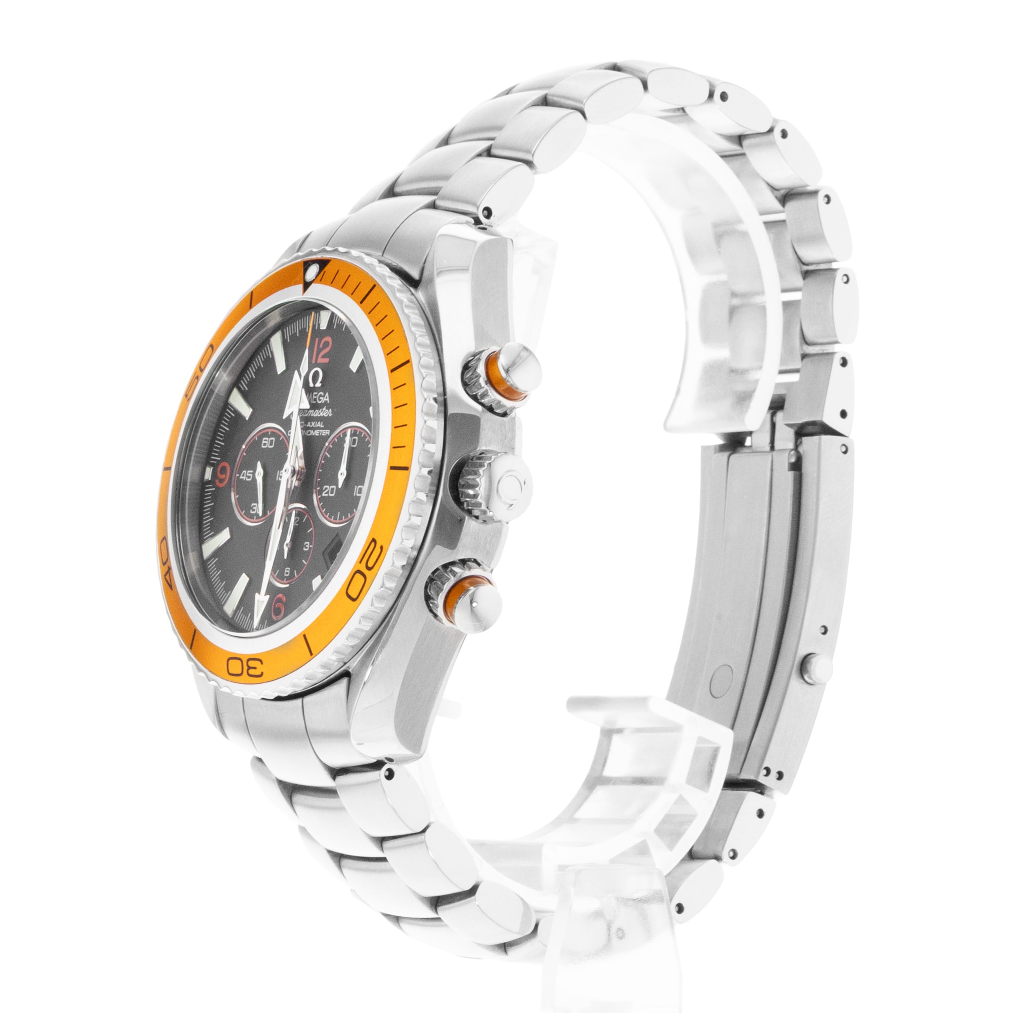 Omega Seamaster Planet Ocean Chronograph 22185000 45mm Steel Mens Watch 2007