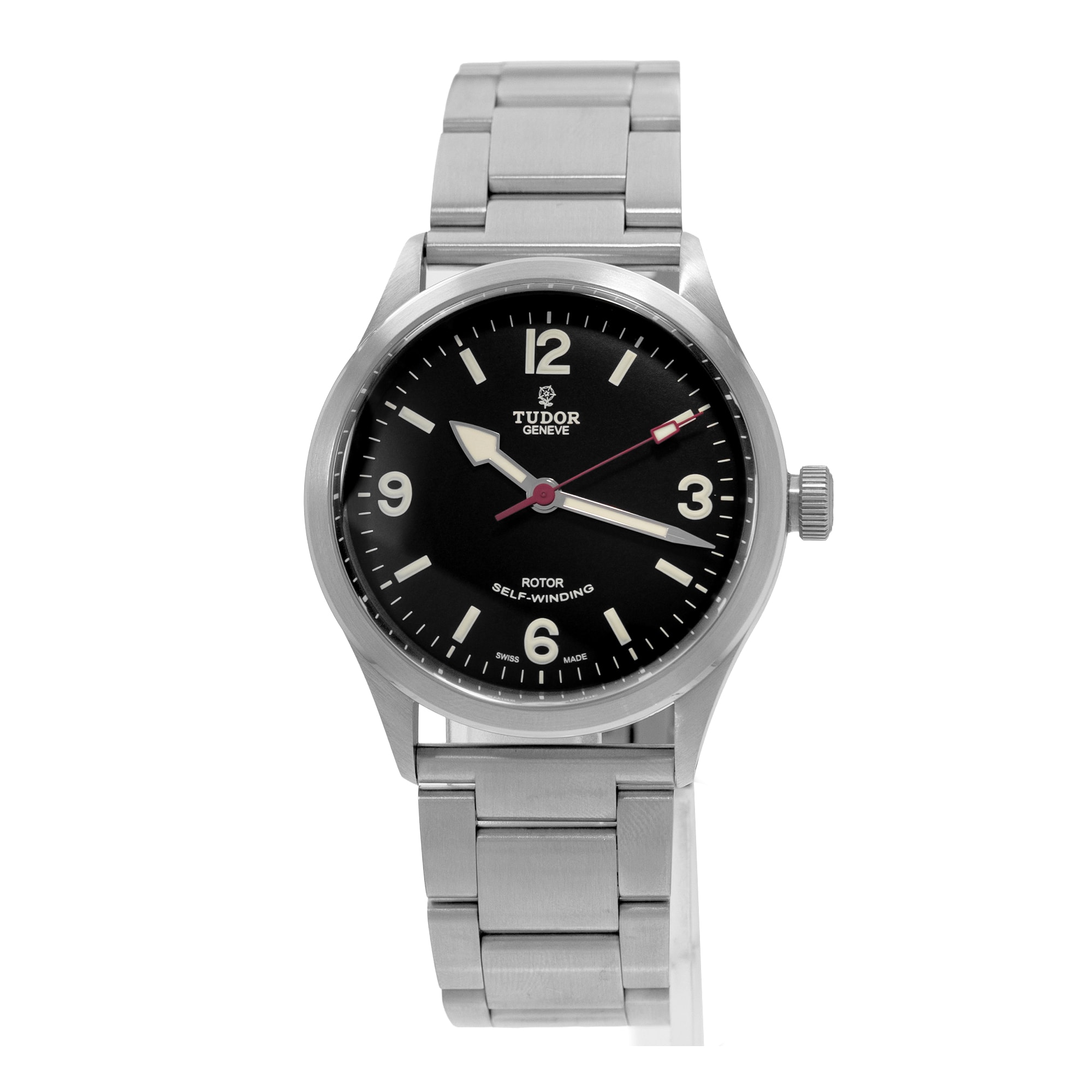 Tudor Heritage Ranger 79910 Black Arabic Steel Automatic Mens Watch 2008
