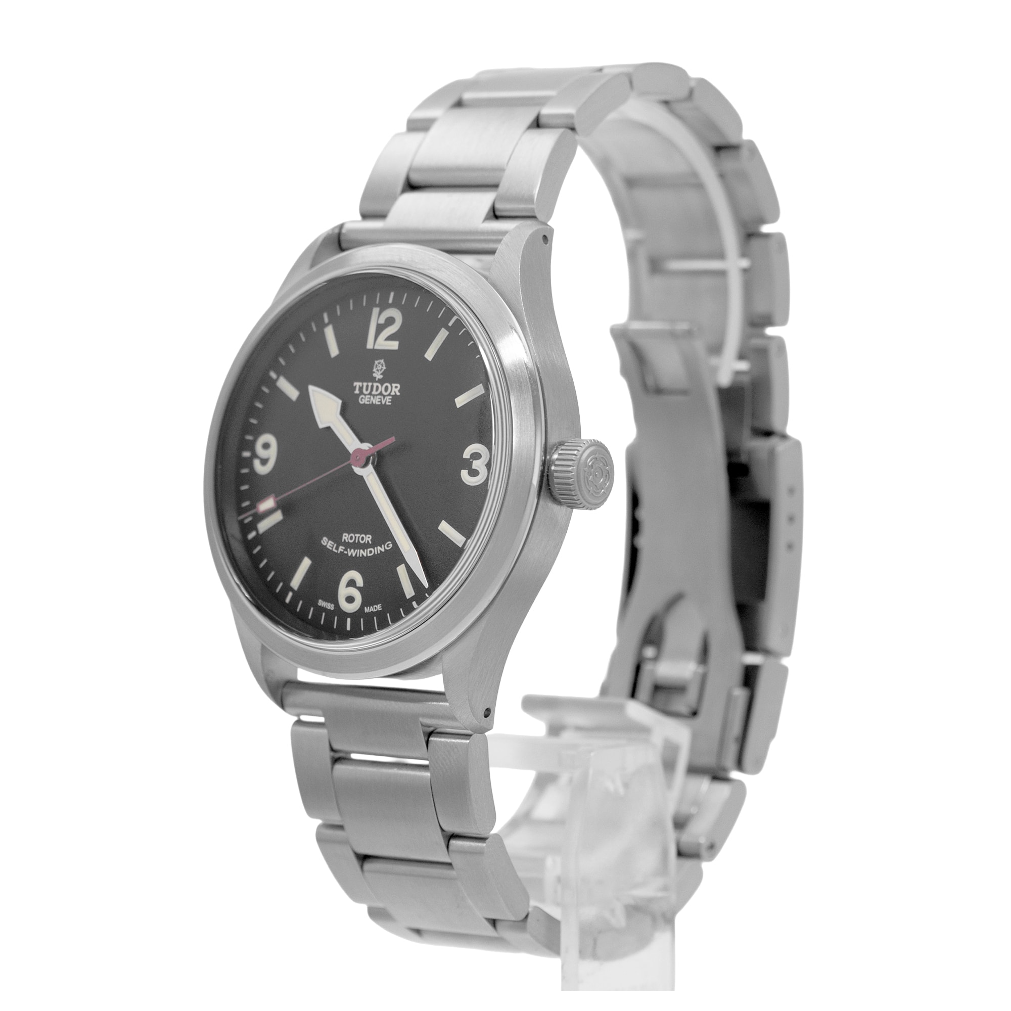 Tudor Heritage Ranger 79910 Black Arabic Steel Automatic Mens Watch 2008