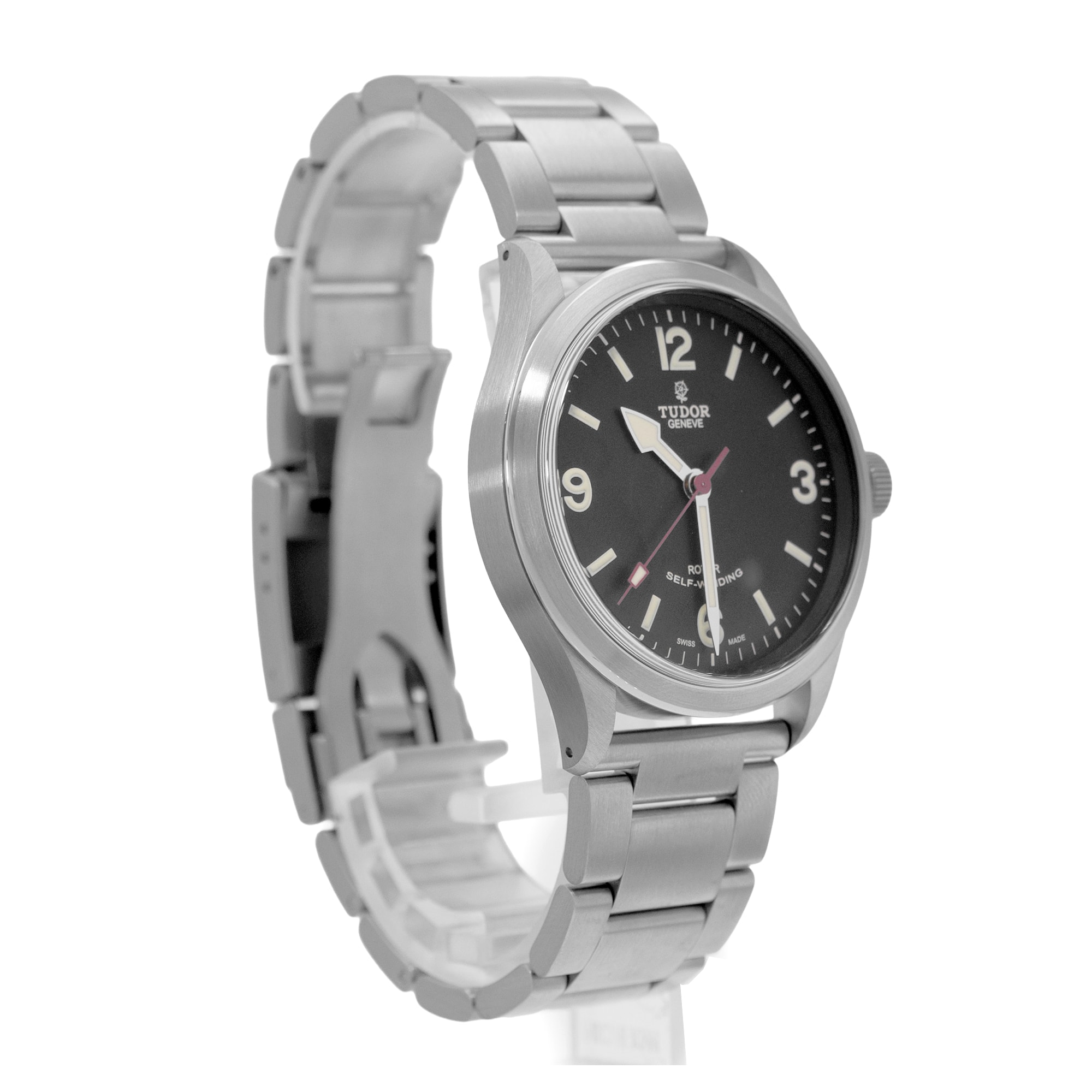 Tudor Heritage Ranger 79910 Black Arabic Steel Automatic Mens Watch 2008