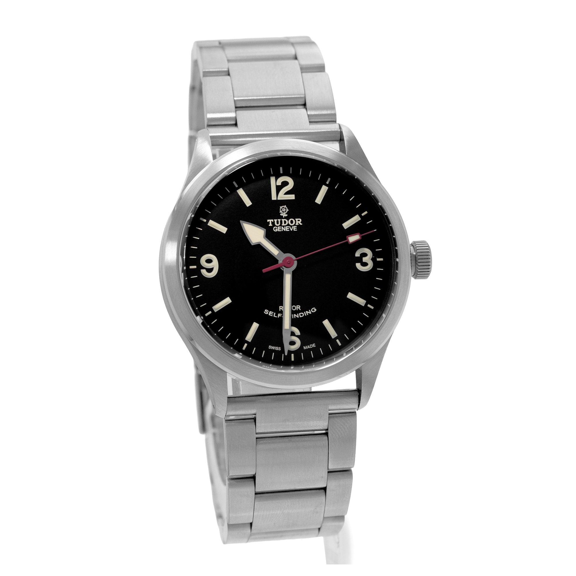 Tudor Heritage Ranger 79910 Black Arabic Steel Automatic Mens Watch 2008
