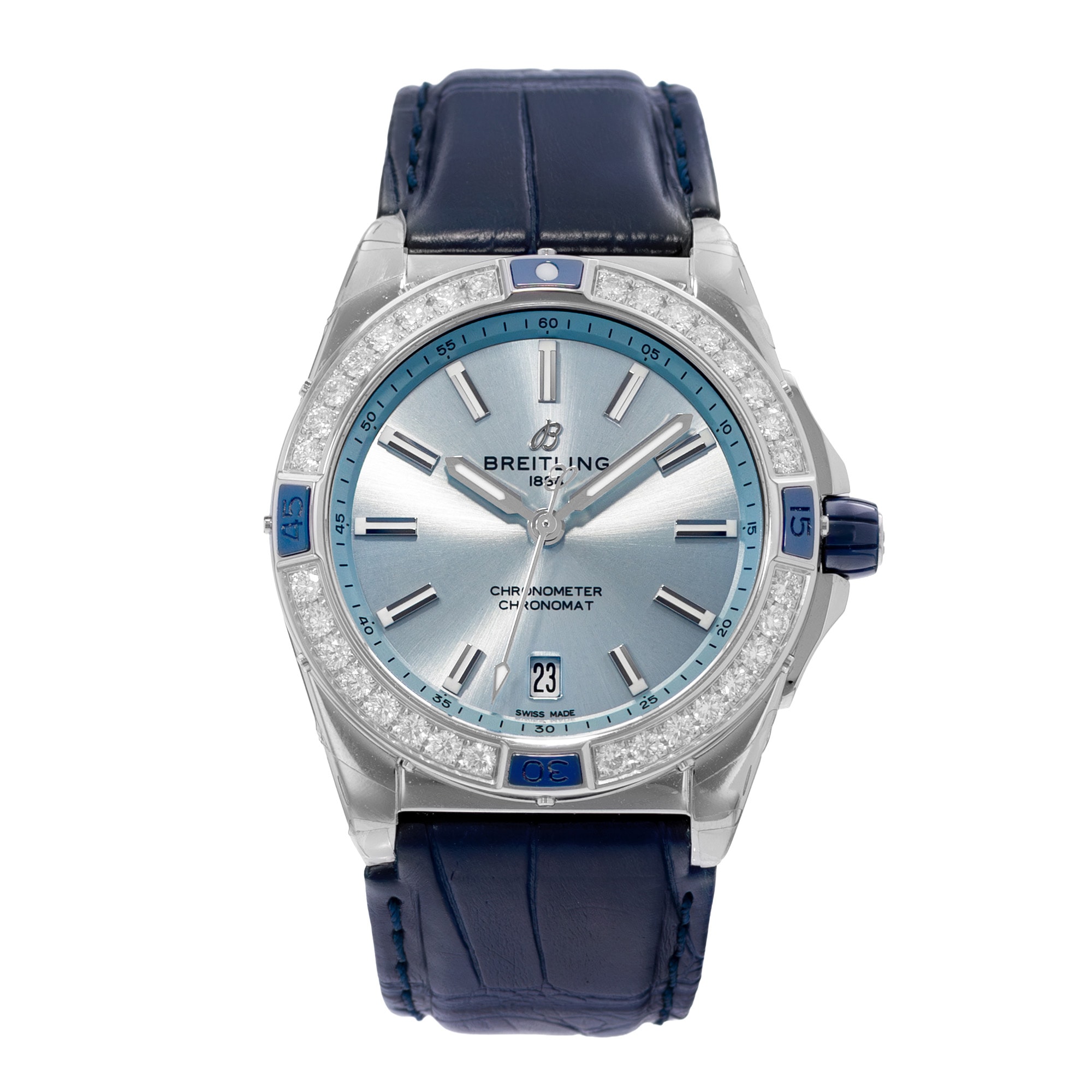 Breitling Chronomat A17356531C1P1 38mm Diamond Ice Blue Steel Stickers 2025
