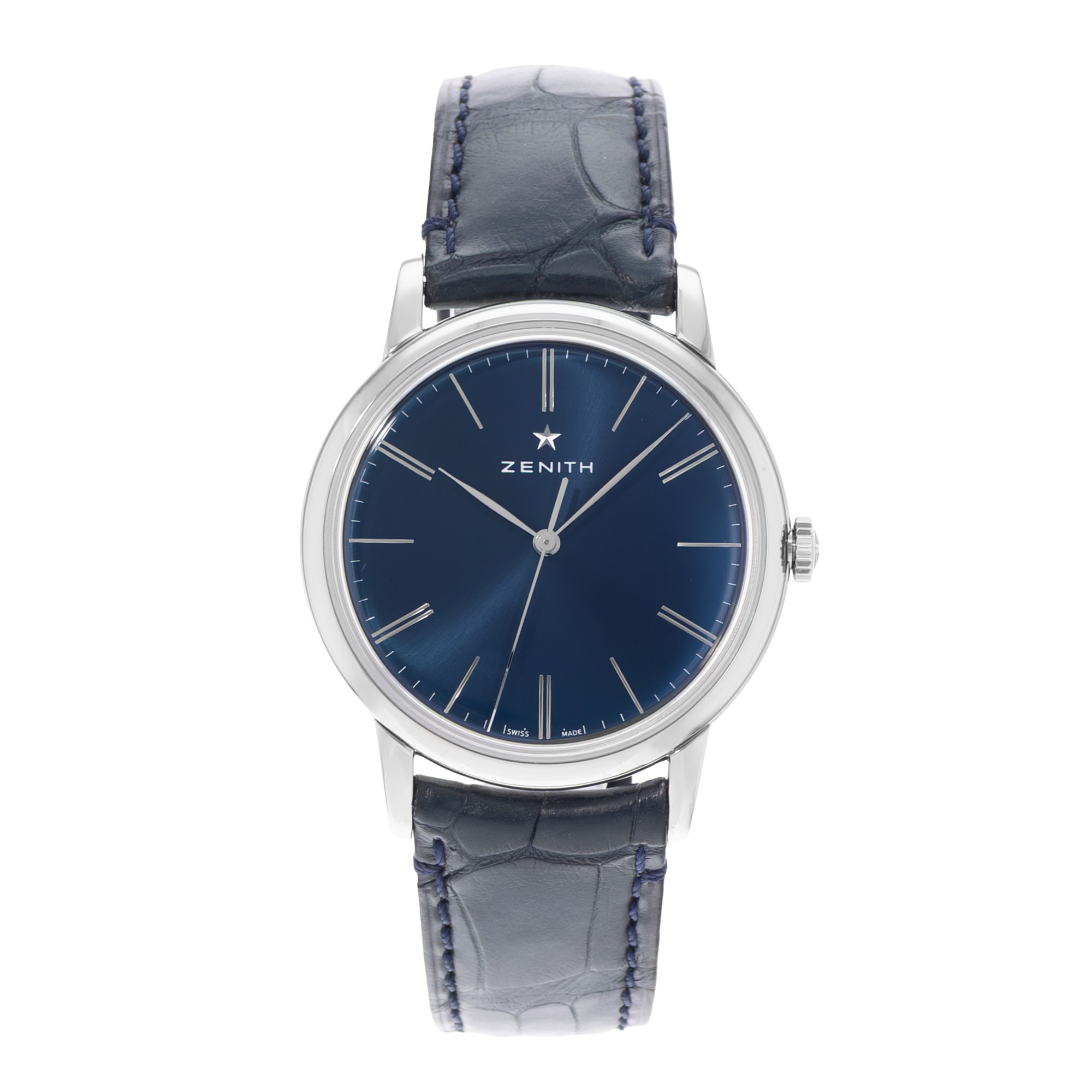 Zenith Elite 03.2290.679/51.C700 39mm Blue Dial Steel Mens Watch
