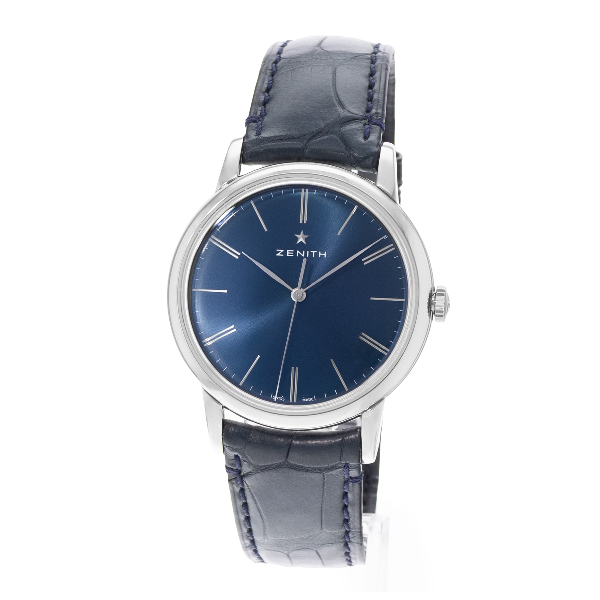 Zenith Elite 03.2290.679/51.C700 39mm Blue Dial Steel Mens Watch
