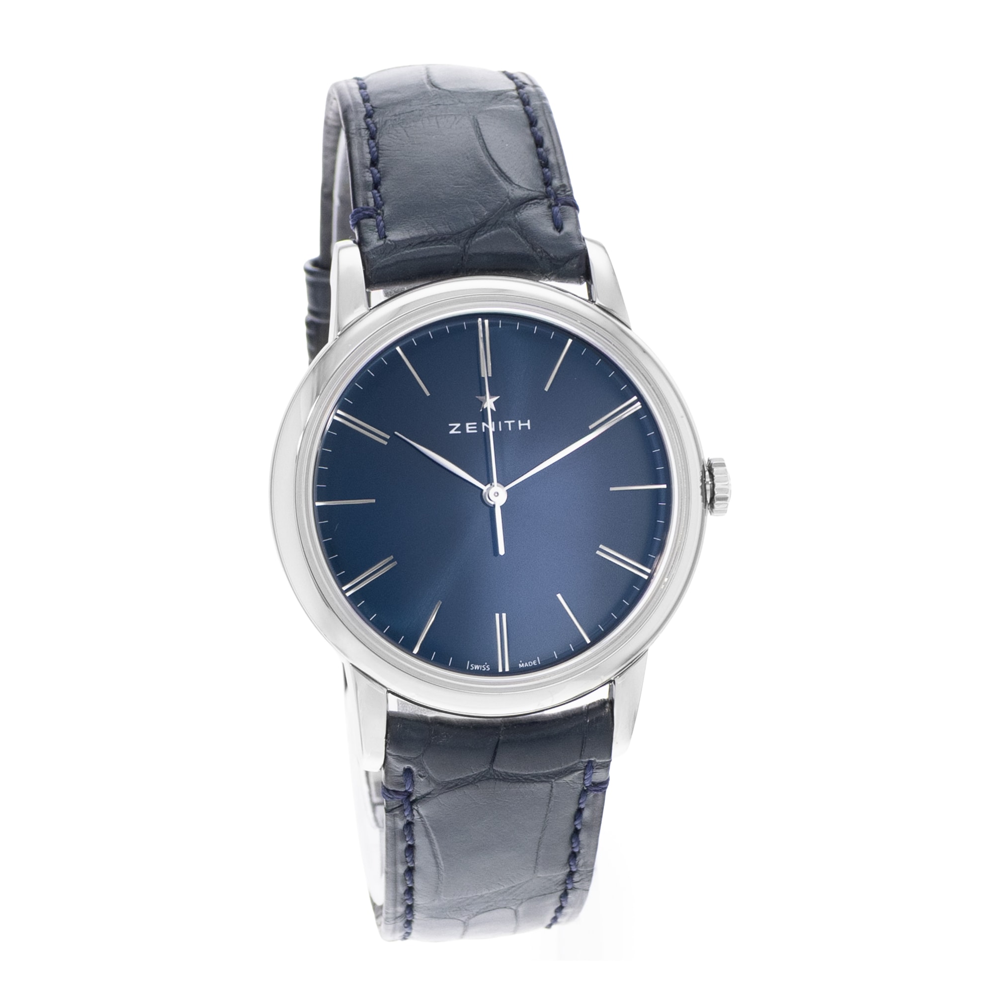 Zenith Elite 03.2290.679/51.C700 39mm Blue Dial Steel Mens Watch