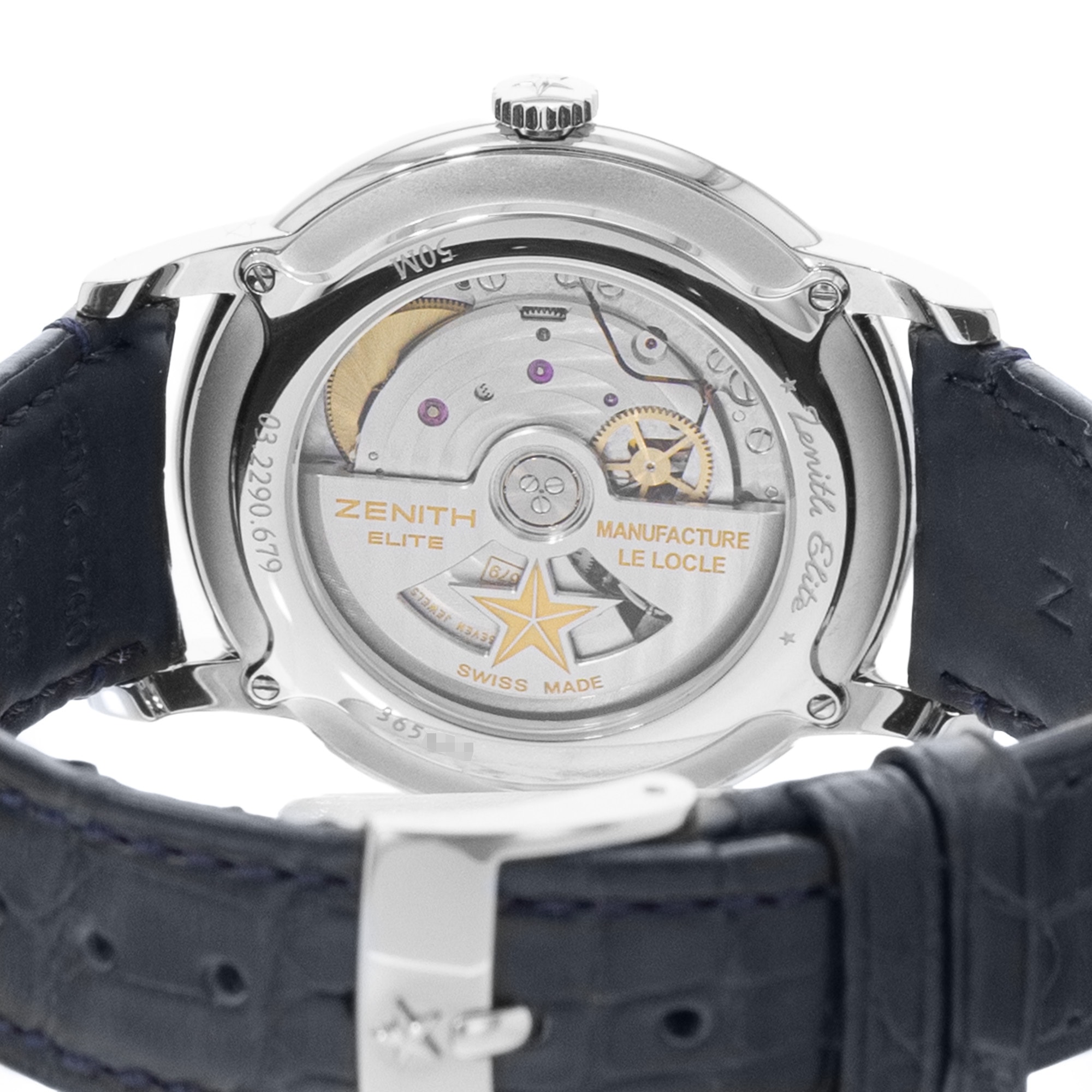 Zenith Elite 03.2290.679/51.C700 39mm Blue Dial Steel Mens Watch