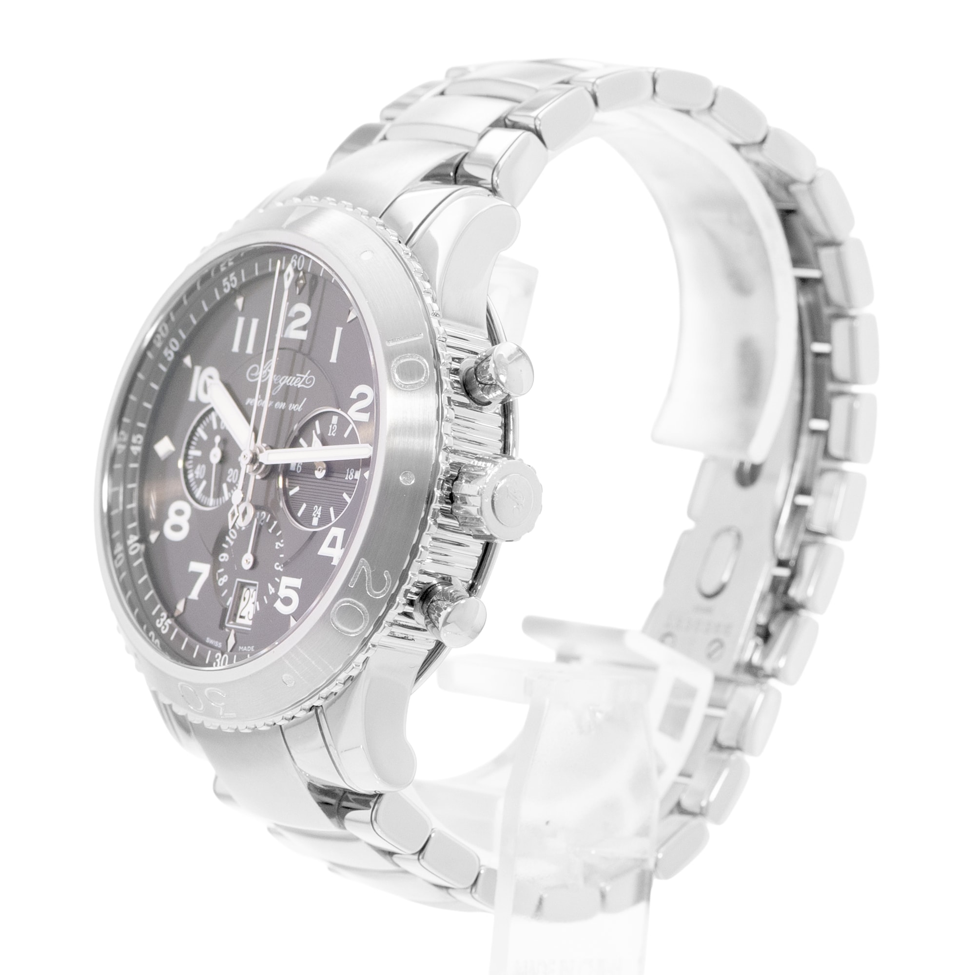 Breguet Type XX - XXI - XXII 3810ST/92/9ZU 42mm Ruthenium Dial Steel Mens Watch