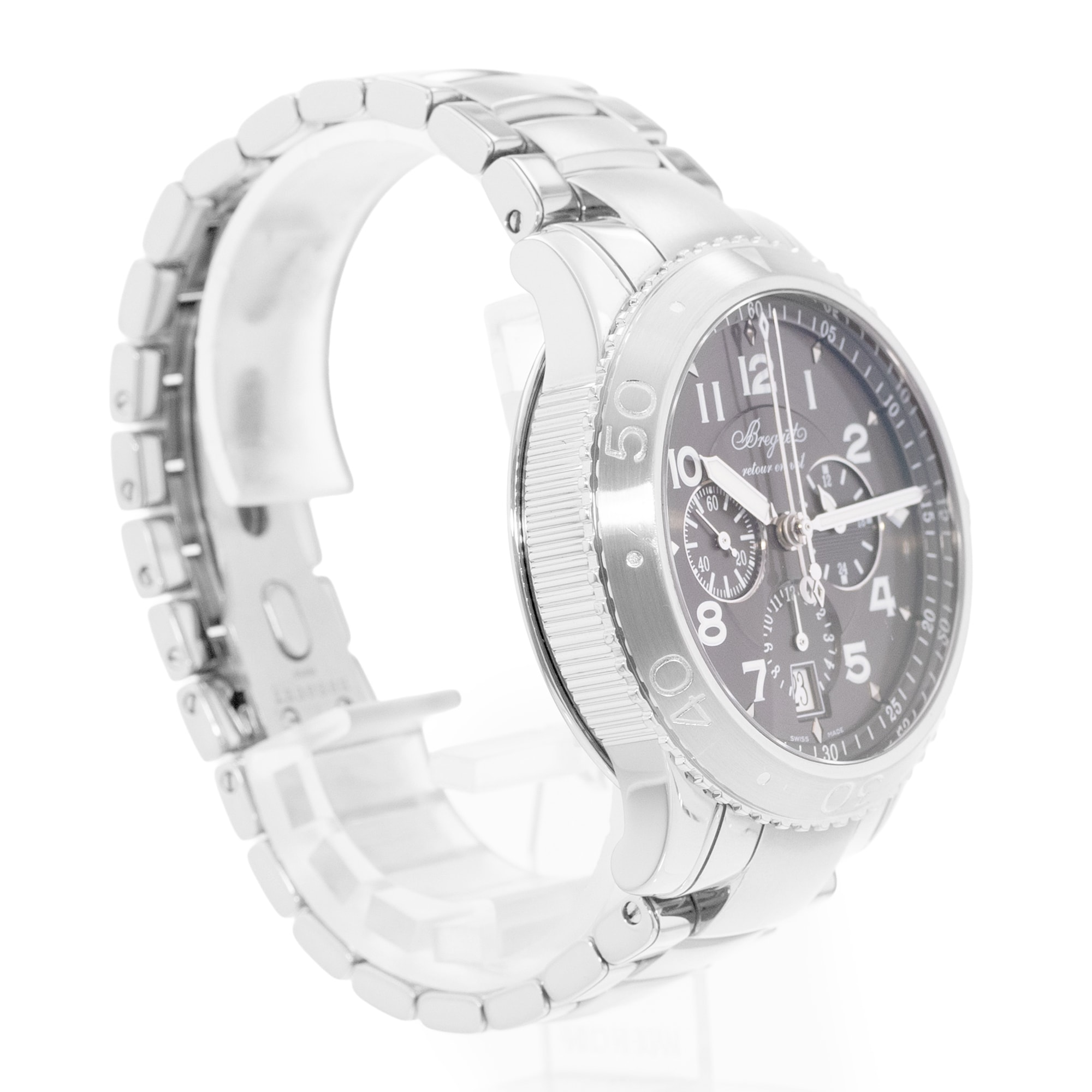 Breguet Type XX - XXI - XXII 3810ST/92/9ZU 42mm Ruthenium Dial Steel Mens Watch