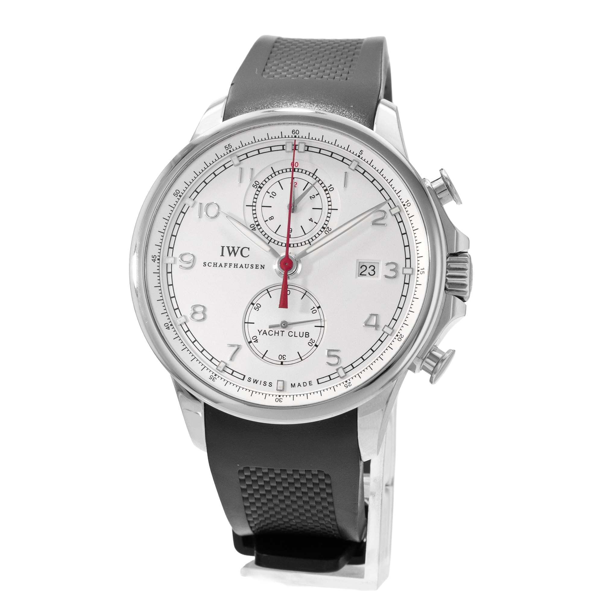 IWC Portuguese Yacht Club Chronograph IW390211 45mm Silver Dial Steel Box Papers