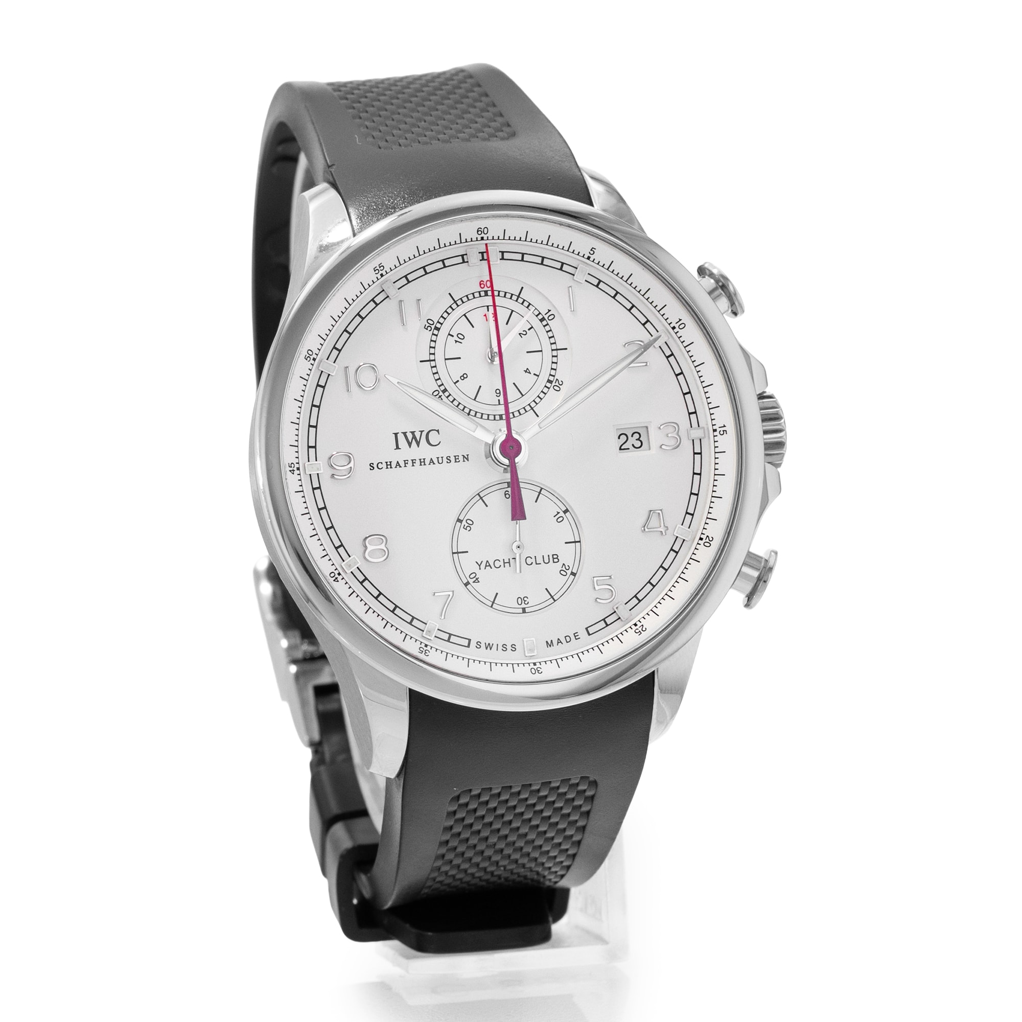 IWC Portuguese Yacht Club Chronograph IW390211 45mm Silver Dial Steel Box Papers