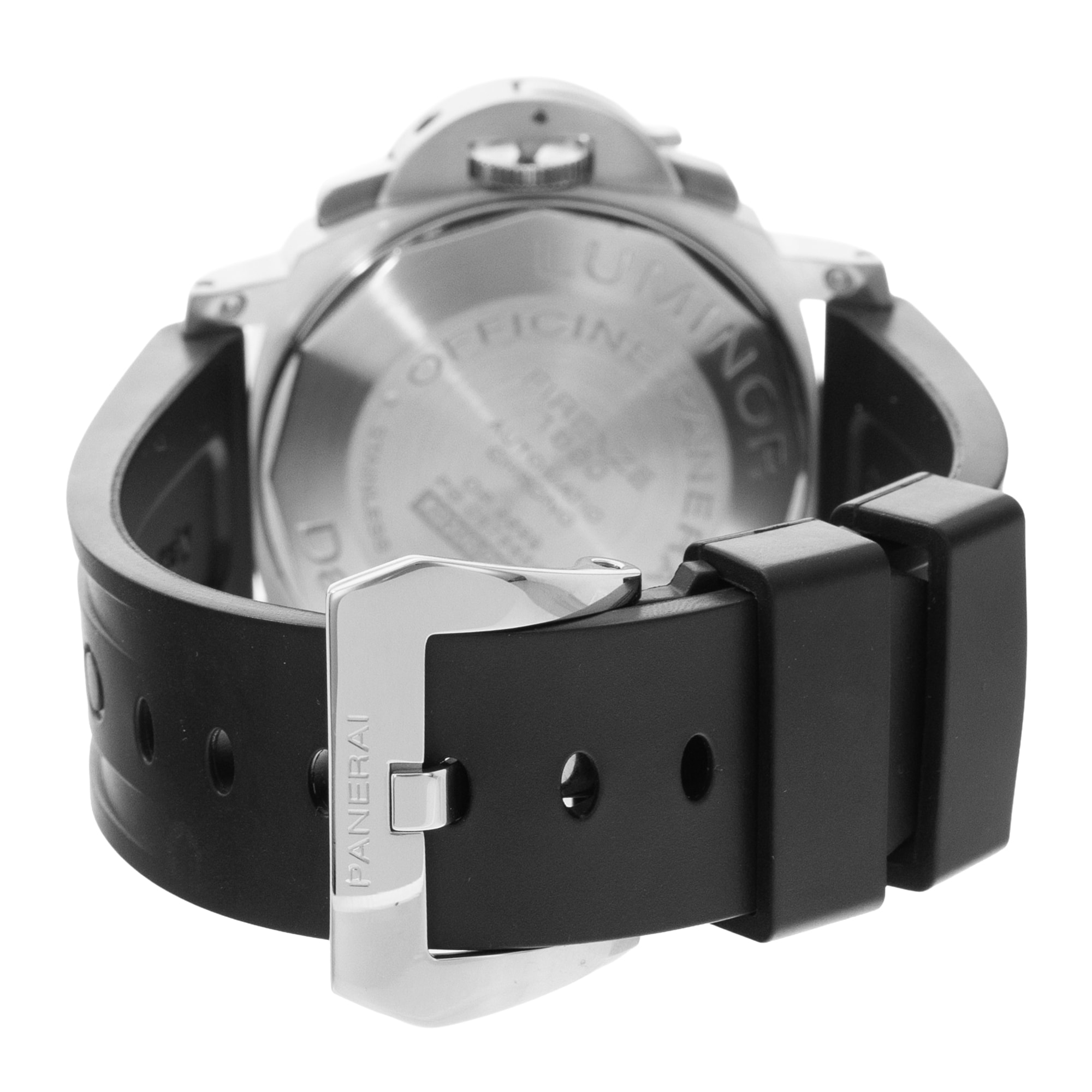 Panerai Luminor Chrono PAM00250 44mm Black Arabic Dial Steel Mens Watch