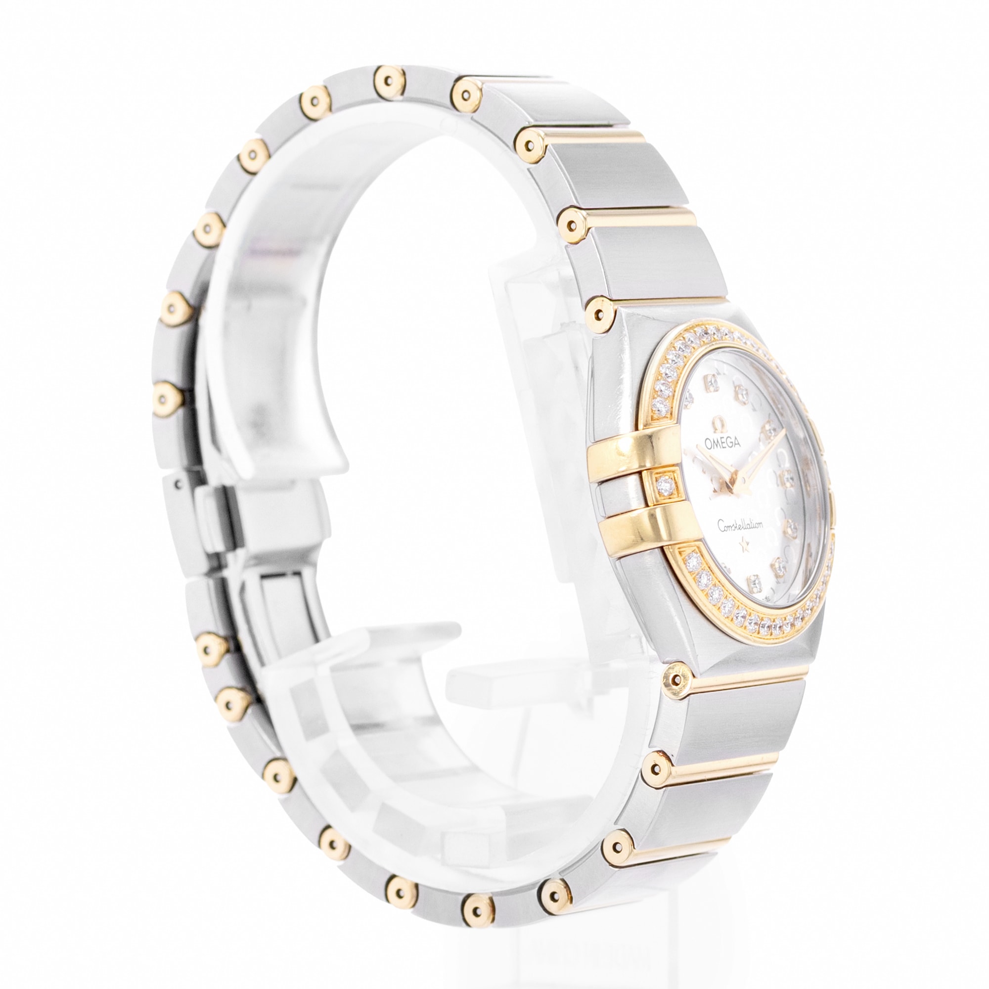 Omega Constellation Quartz 123.25.60.52.002 27mm Diamonds Steel Yellow Gold