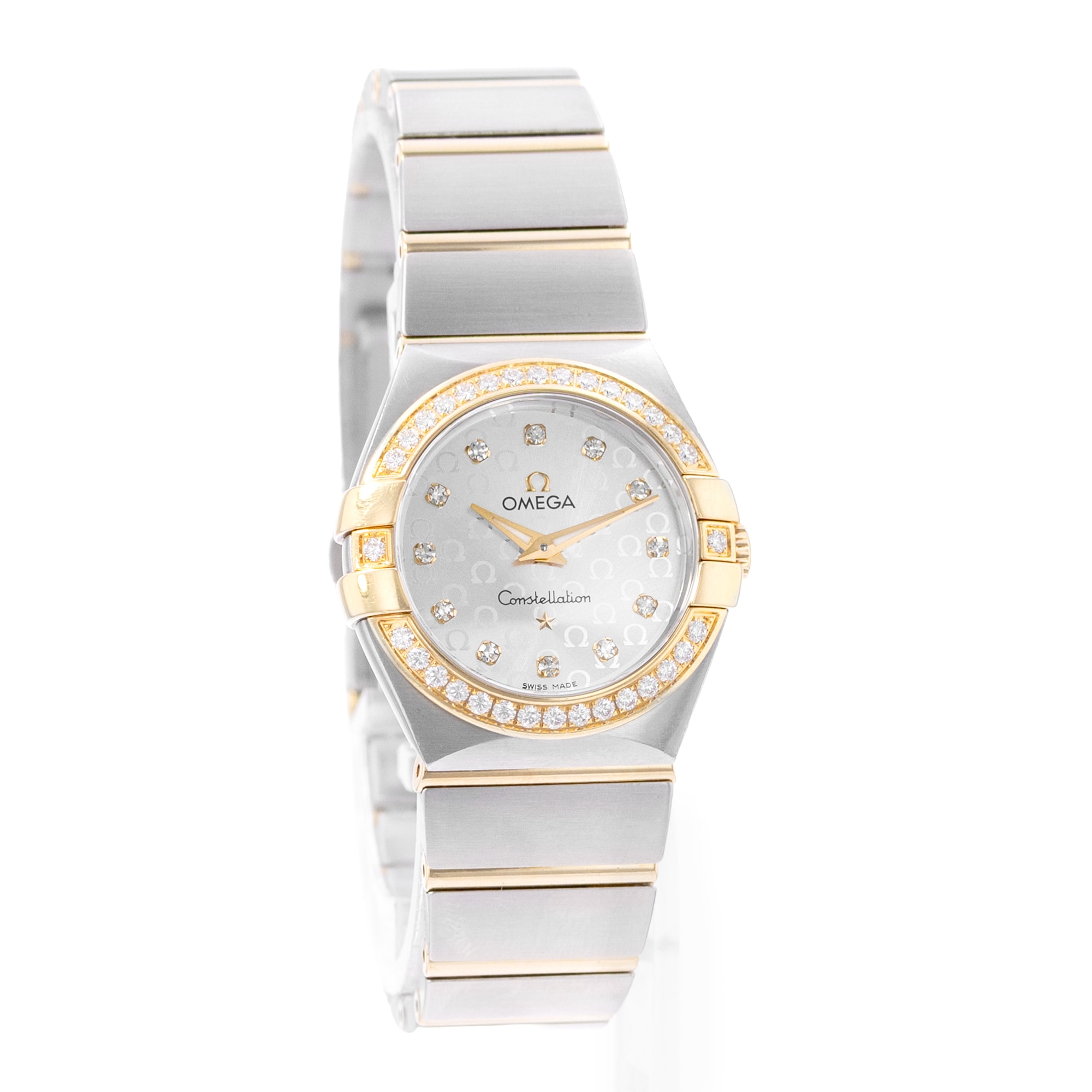 Omega Constellation Quartz 123.25.60.52.002 27mm Diamonds Steel Yellow Gold