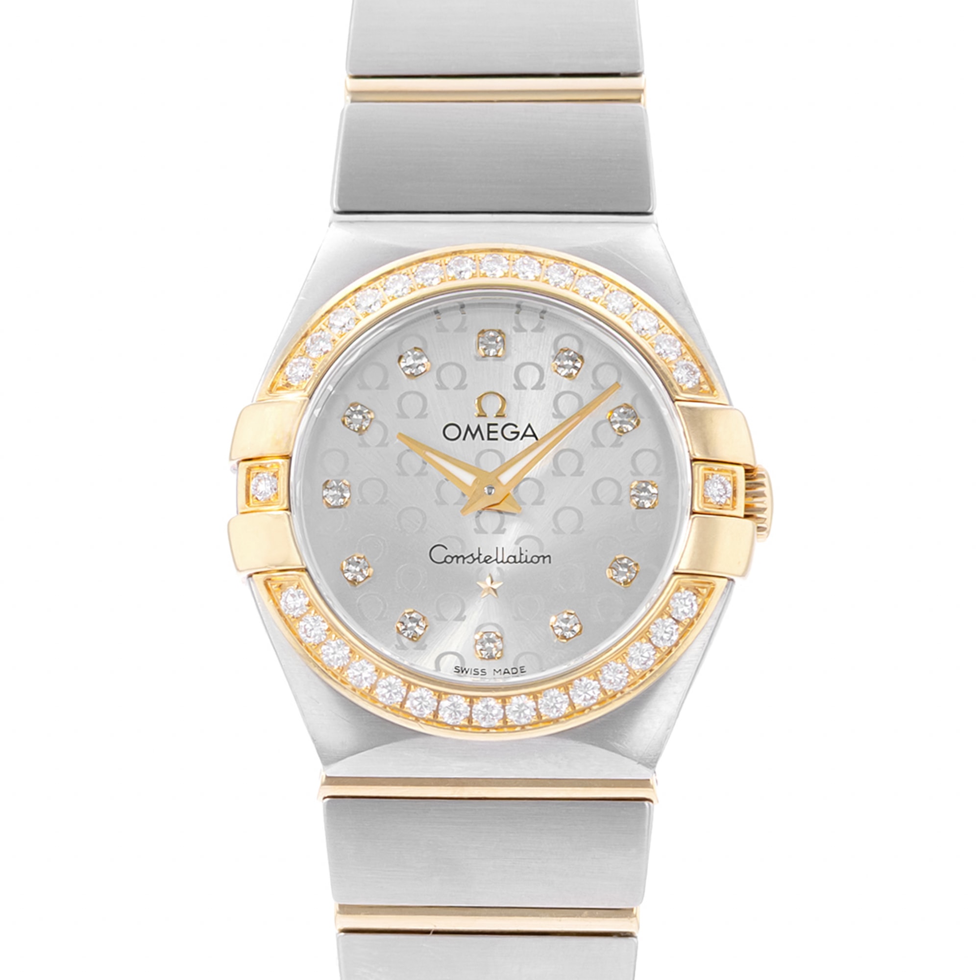 Omega Constellation Quartz 123.25.60.52.002 27mm Diamonds Steel Yellow Gold