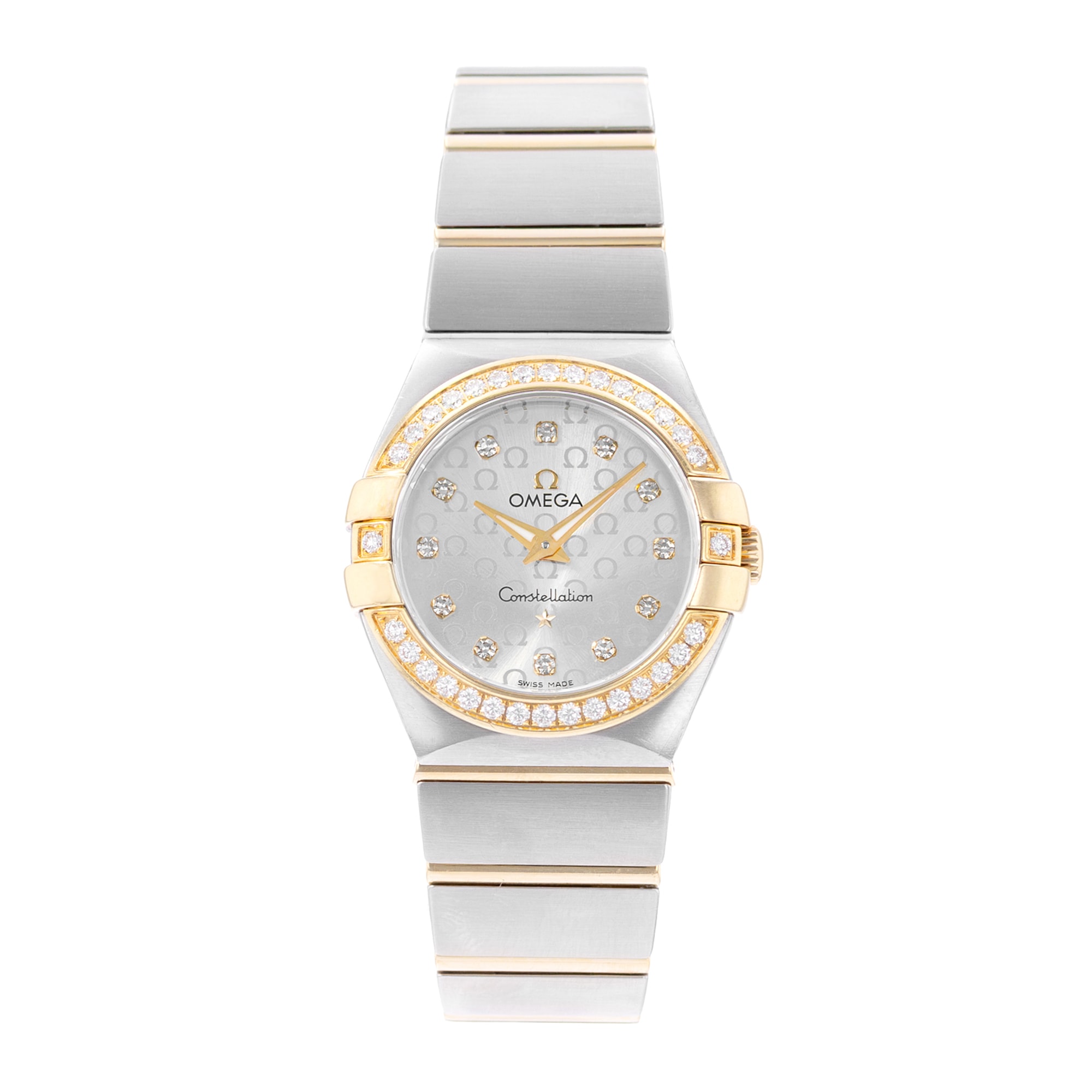 Omega Constellation Quartz 123.25.60.52.002 27mm Diamonds Steel Yellow Gold