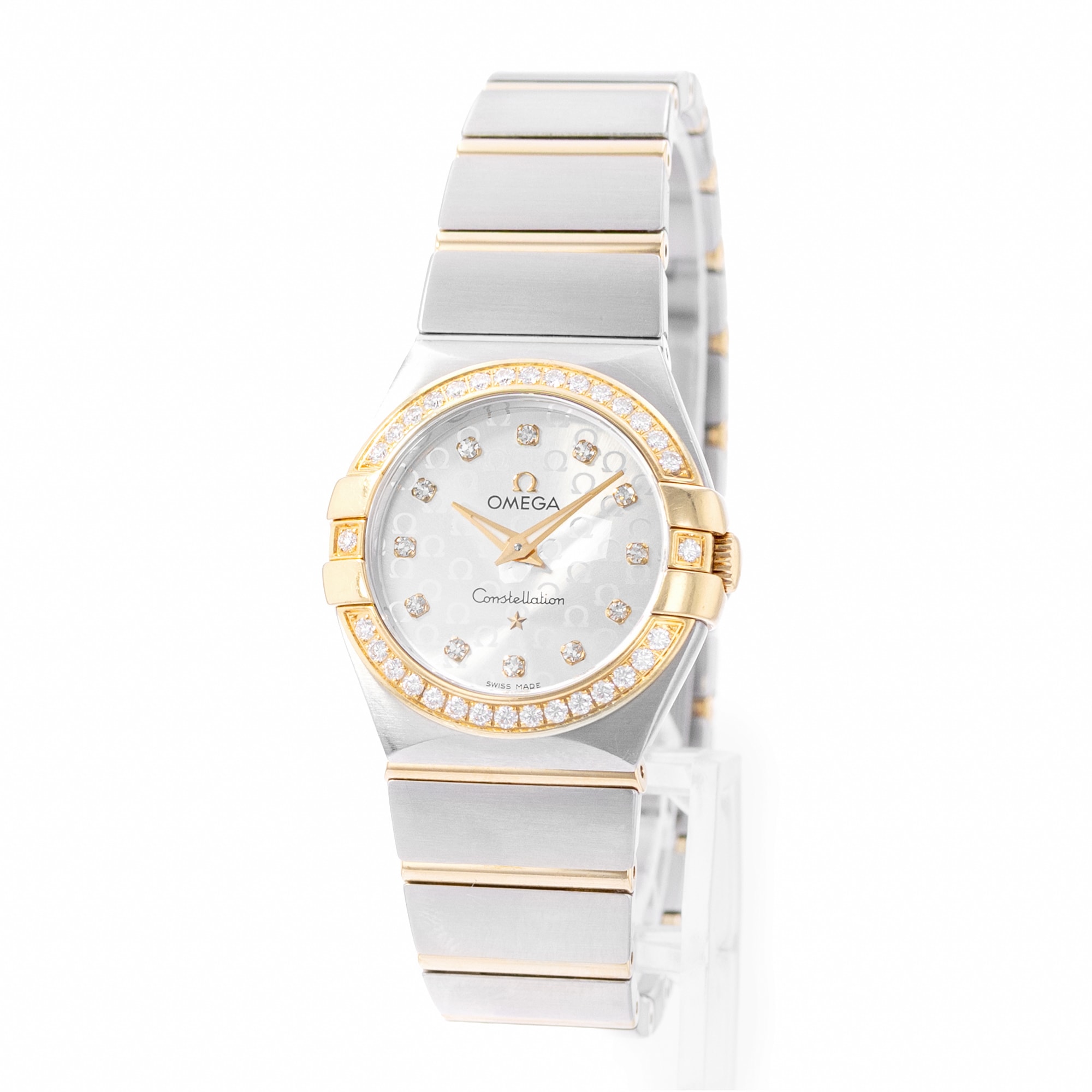 Omega Constellation Quartz 123.25.60.52.002 27mm Diamonds Steel Yellow Gold