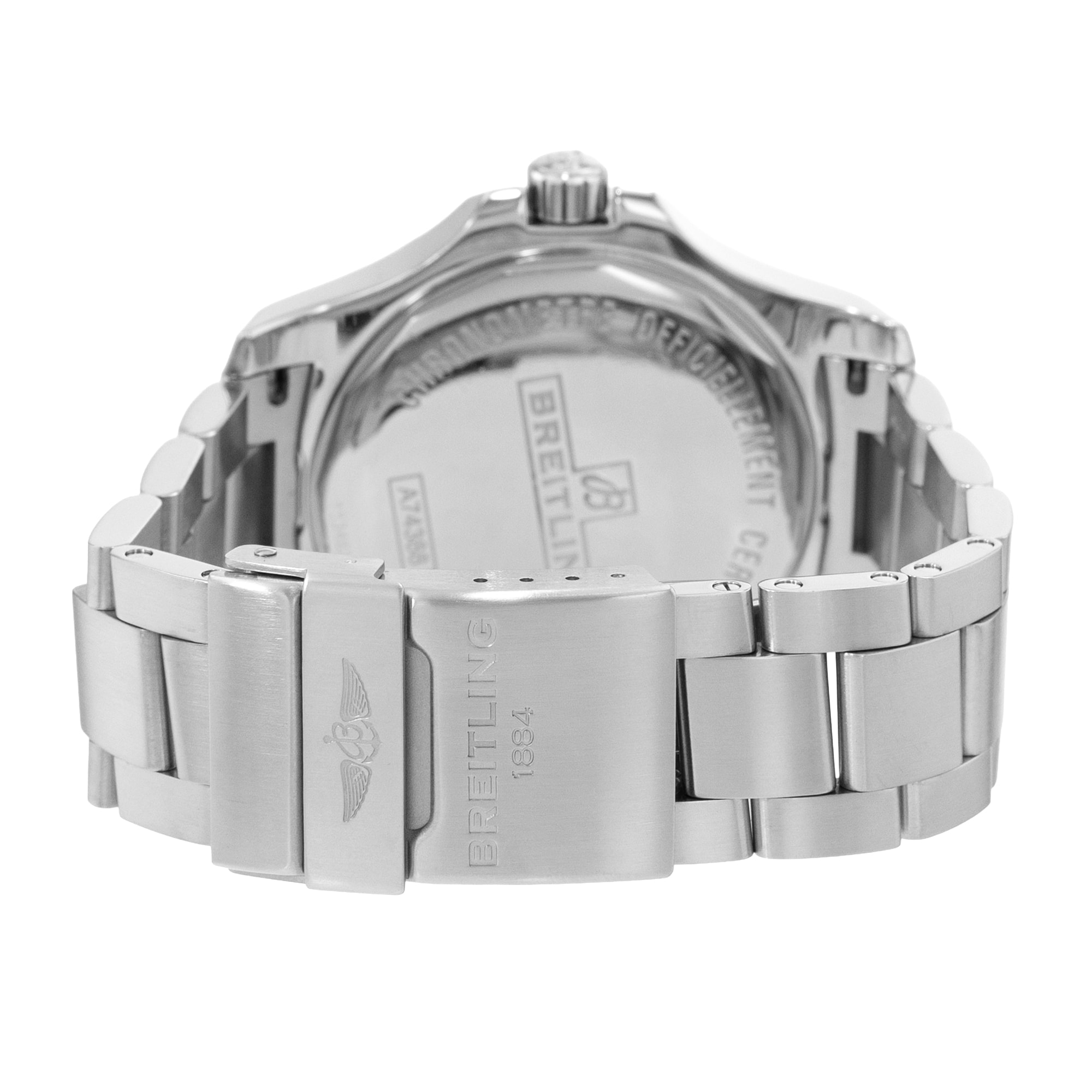 Breitling Colt A74388 44mm Black Arabic Dial Steel Mens Watch Card 2015